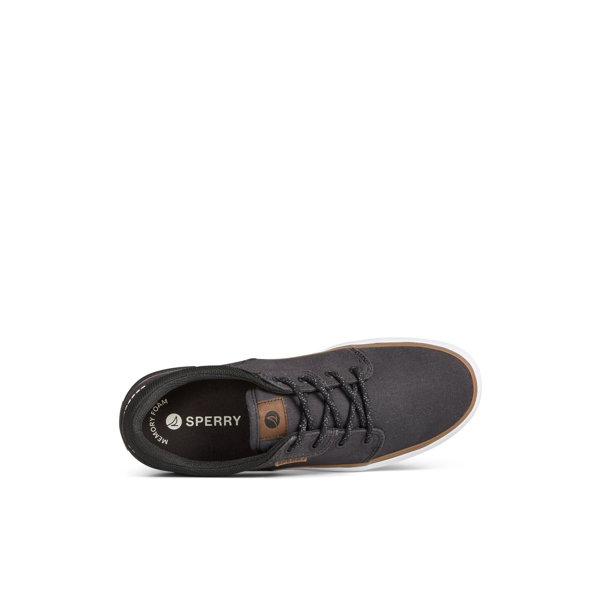 Top-down view of the Black Crossjack Sneaker Vulcanized Sneaker