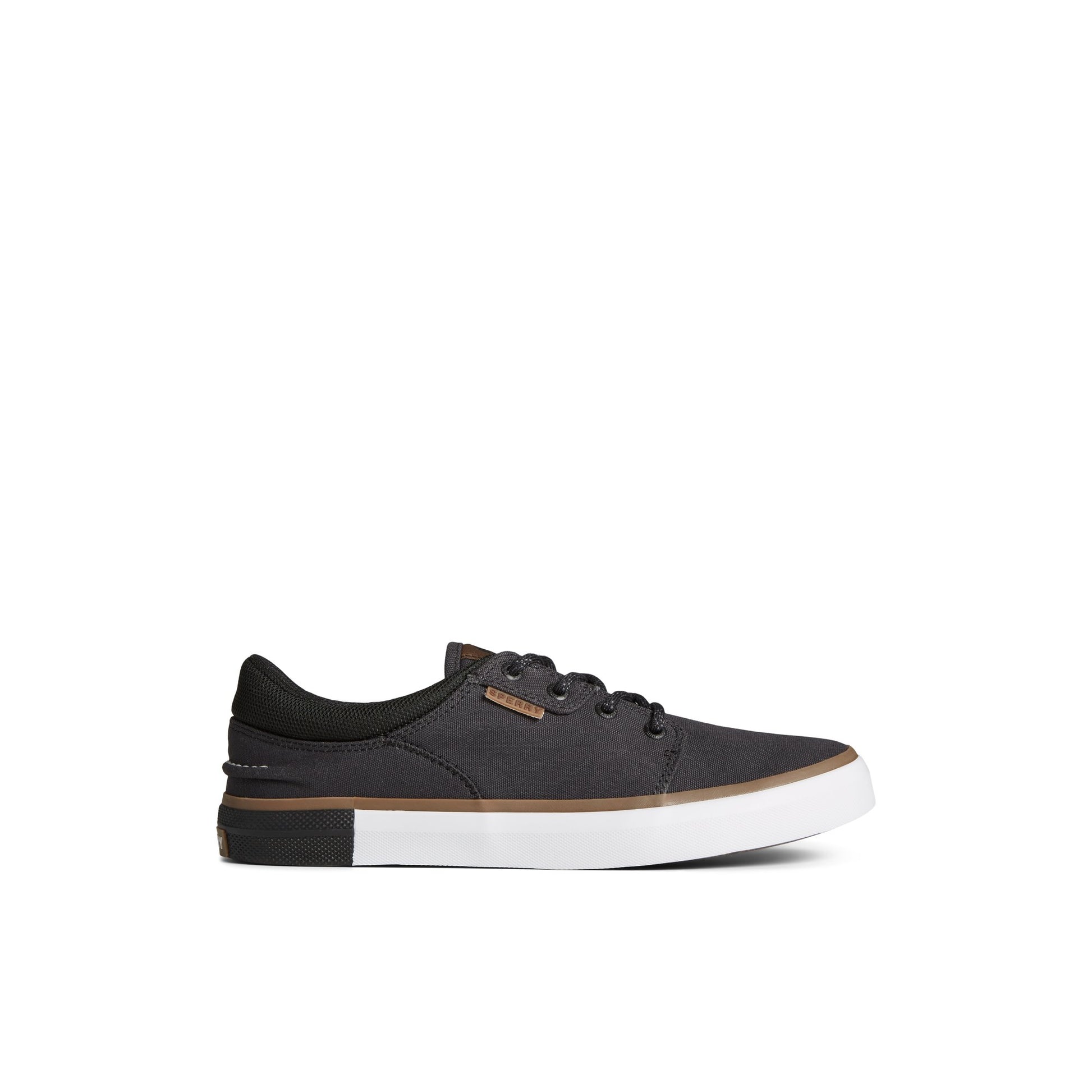 Main View of Black Crossjack Sneaker Vulcanized Sneaker for Mens