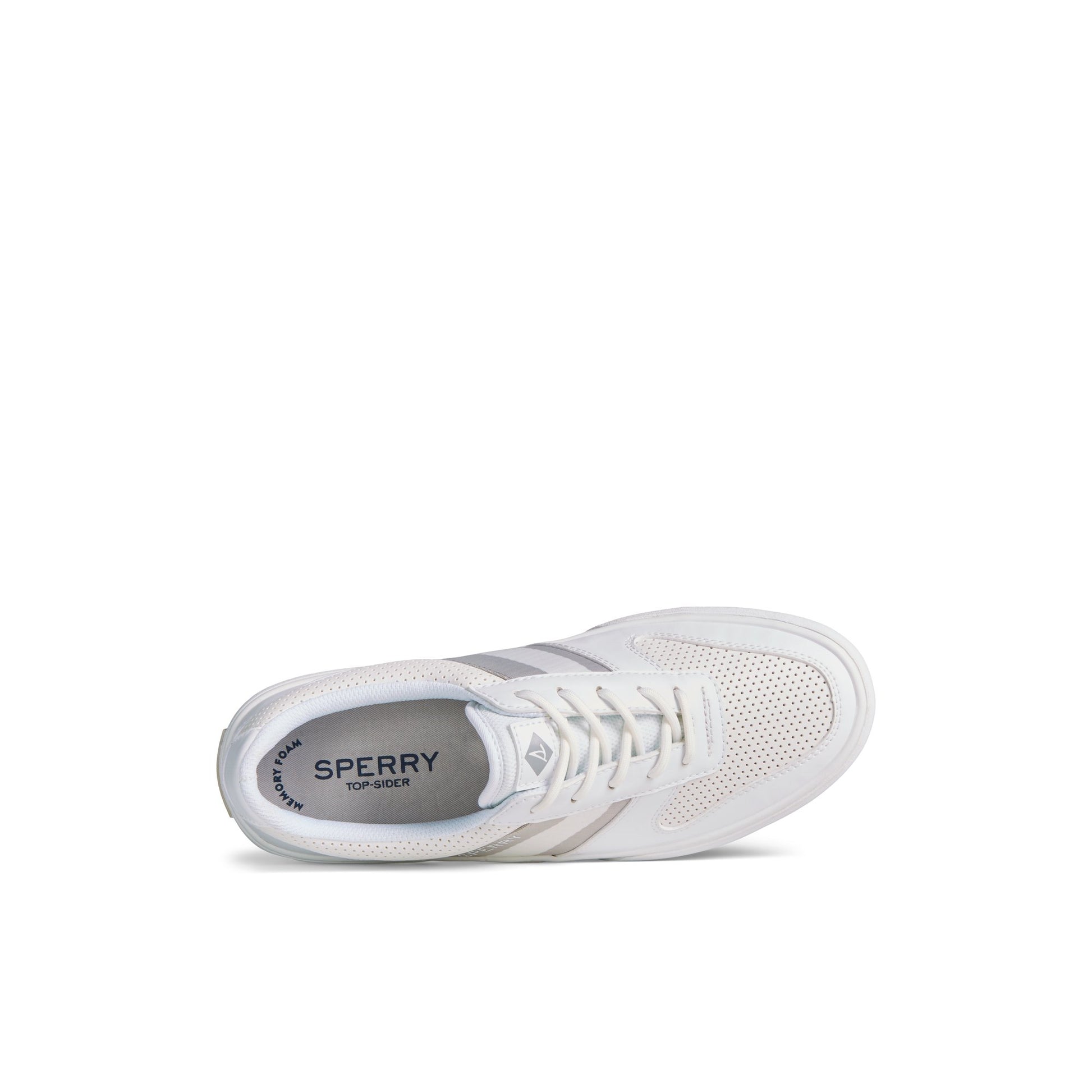 Top-down view of the White Halyard Retro Lace Up Sneaker Vulcanized Sneaker