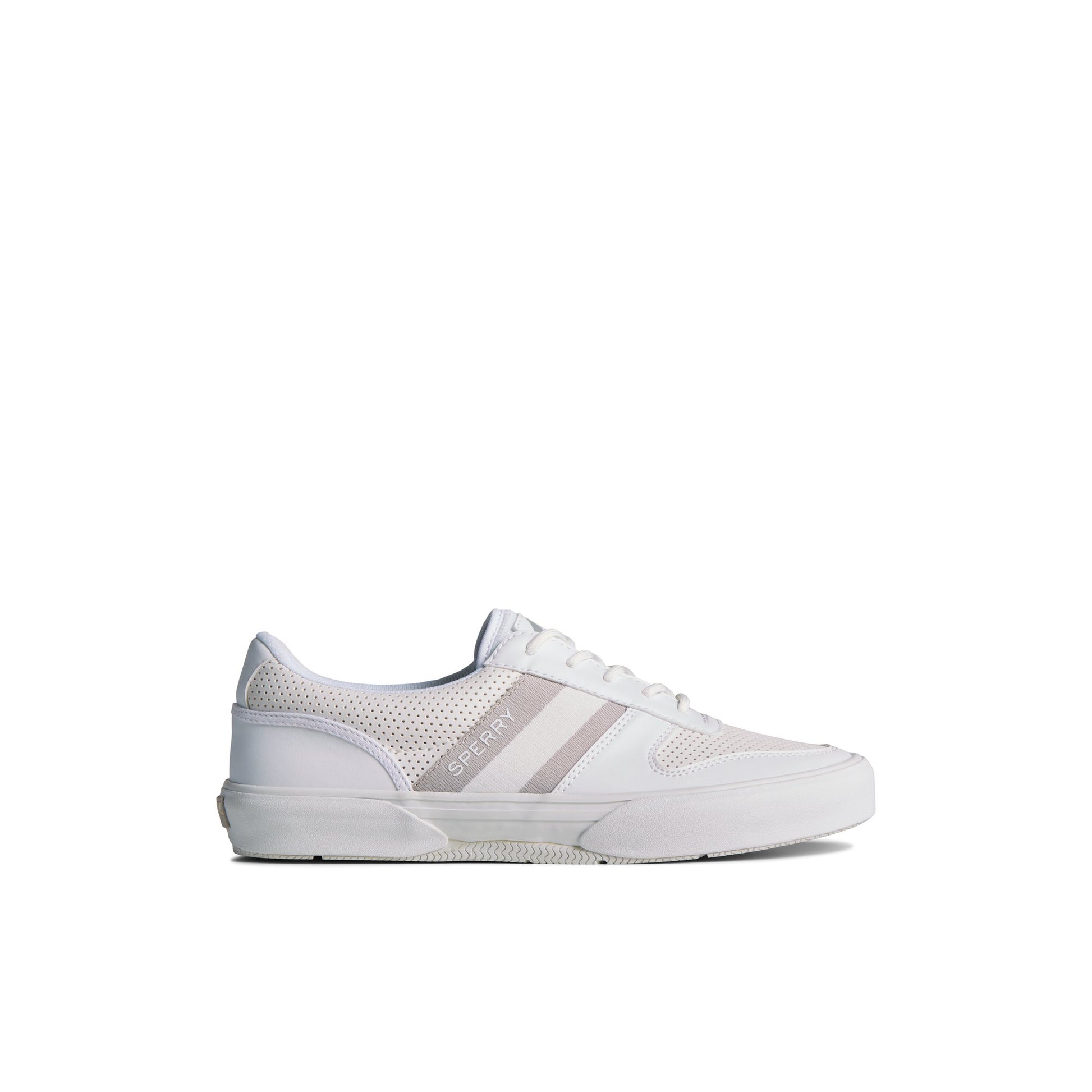 Main View of White Halyard Retro Lace Up Sneaker Vulcanized Sneaker for Mens
