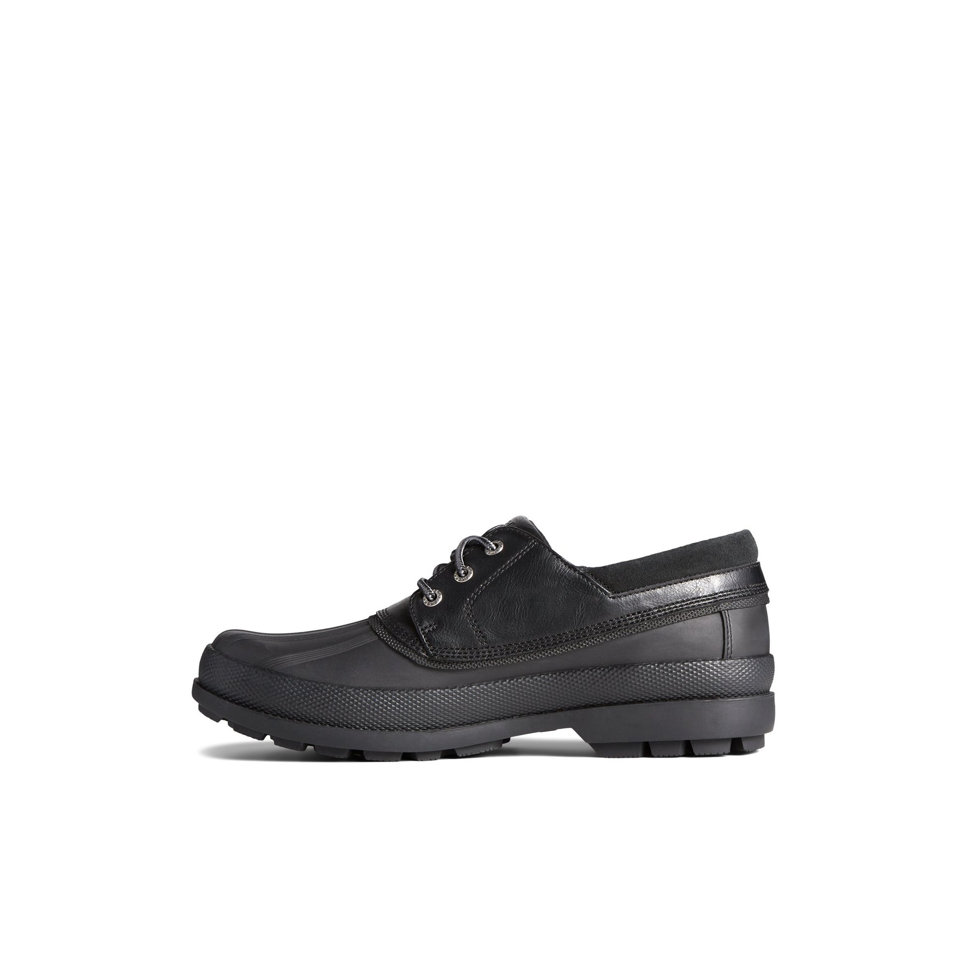 Side view of Black Cold Bay 3-Eye Thinsulate™ Duck Boot Duck Boots