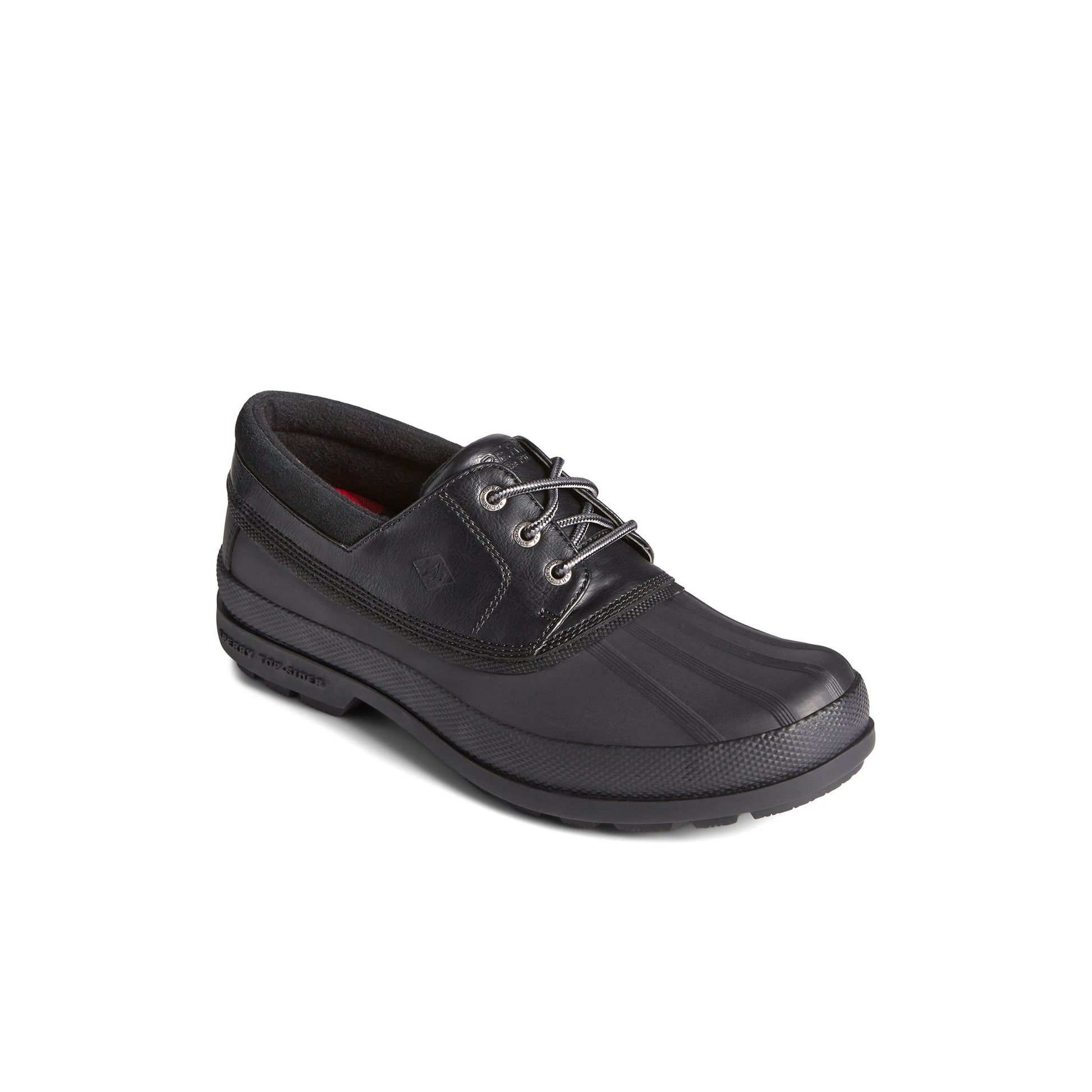 Three-quarter angle of Black Cold Bay 3-Eye Thinsulate™ Duck Boot Duck Boots's front side