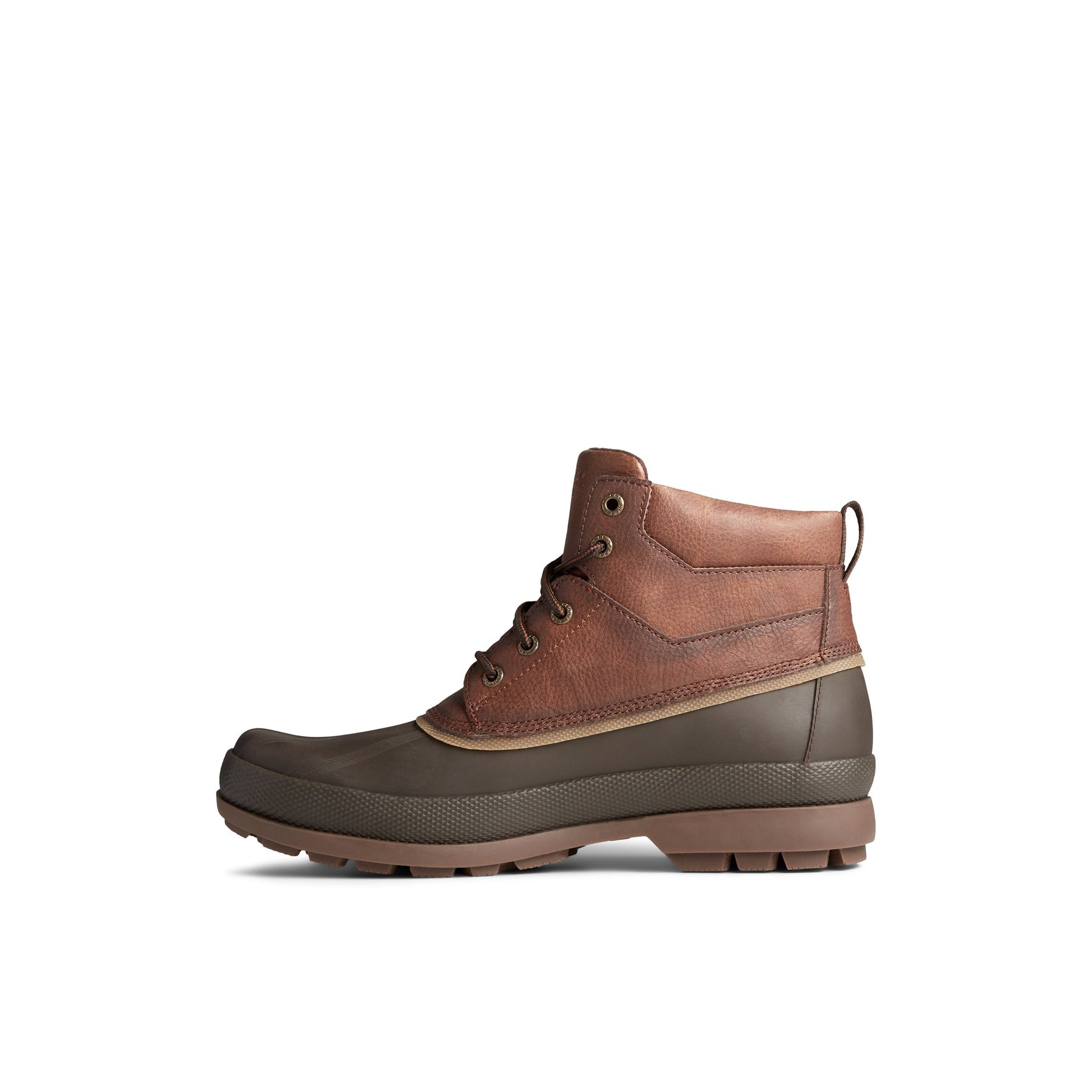 Side view of Brown Cold Bay Thinsulate™ Water-resistant Chukka Winter Duck Boots