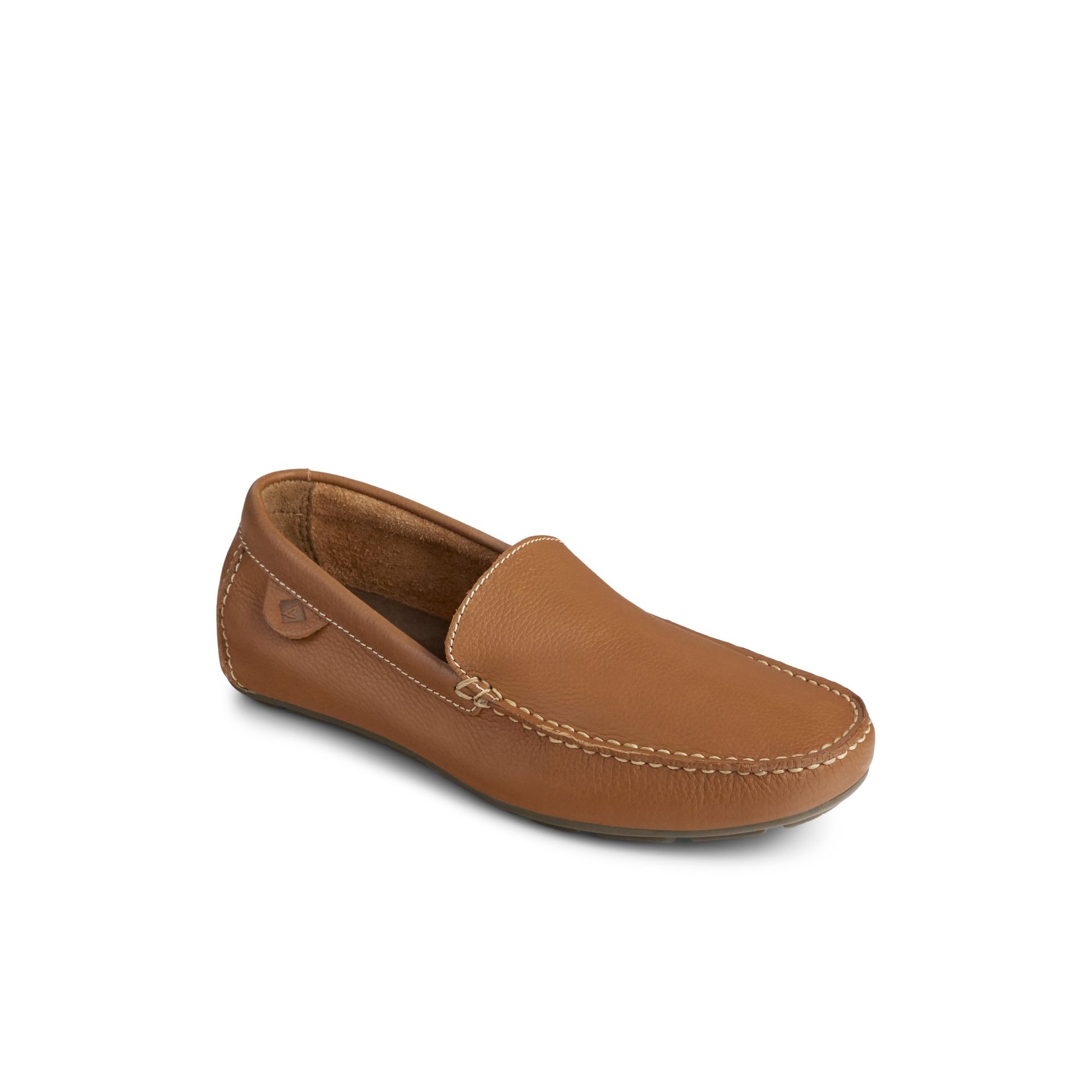 Three-quarter angle of Medium Beige Wave Venetian Driver Driver Loafer Casual Shoes's front side