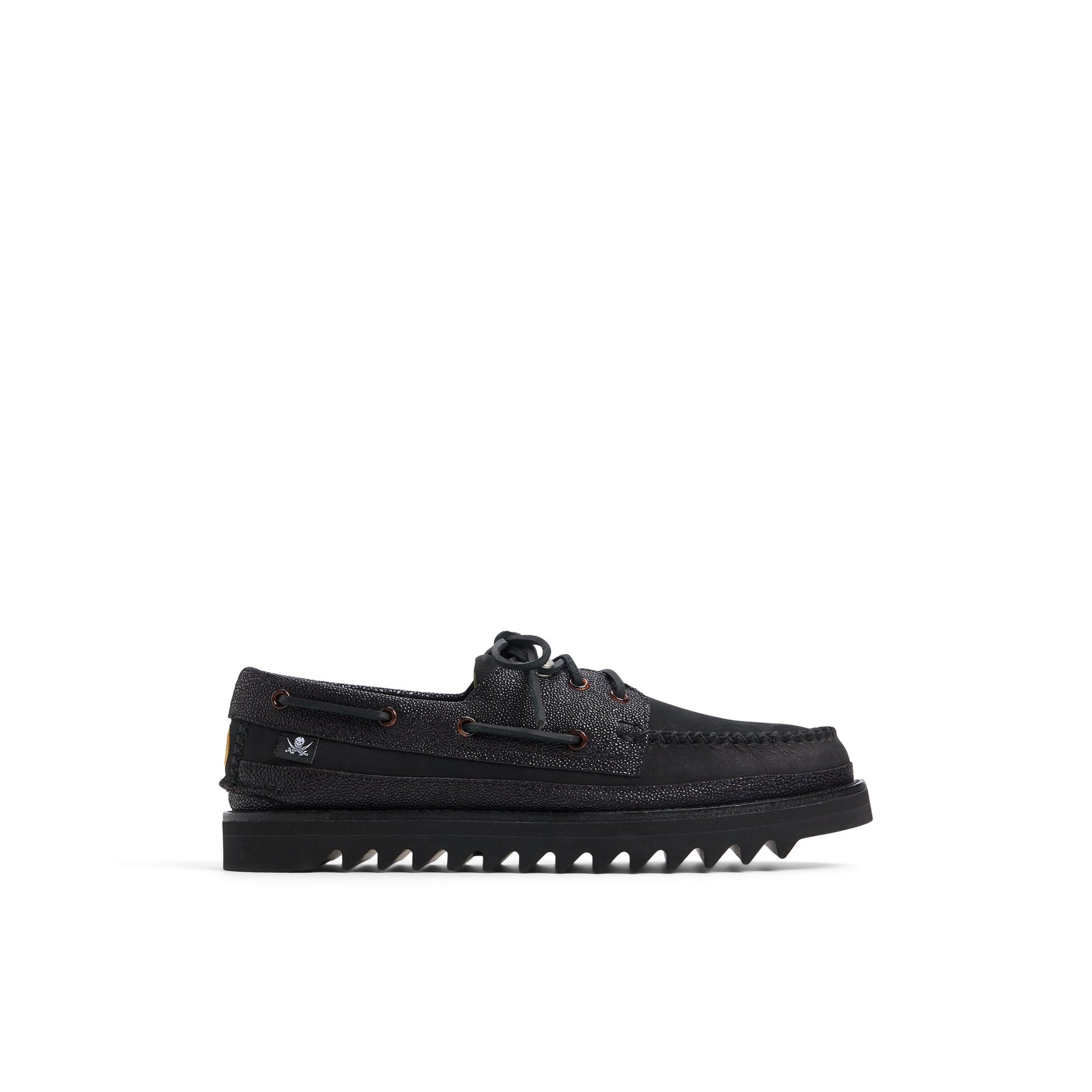Main View of Black Sperry by Fresh Rags Gulfstar A/O 2-Eye Boat Shoes for Mens
