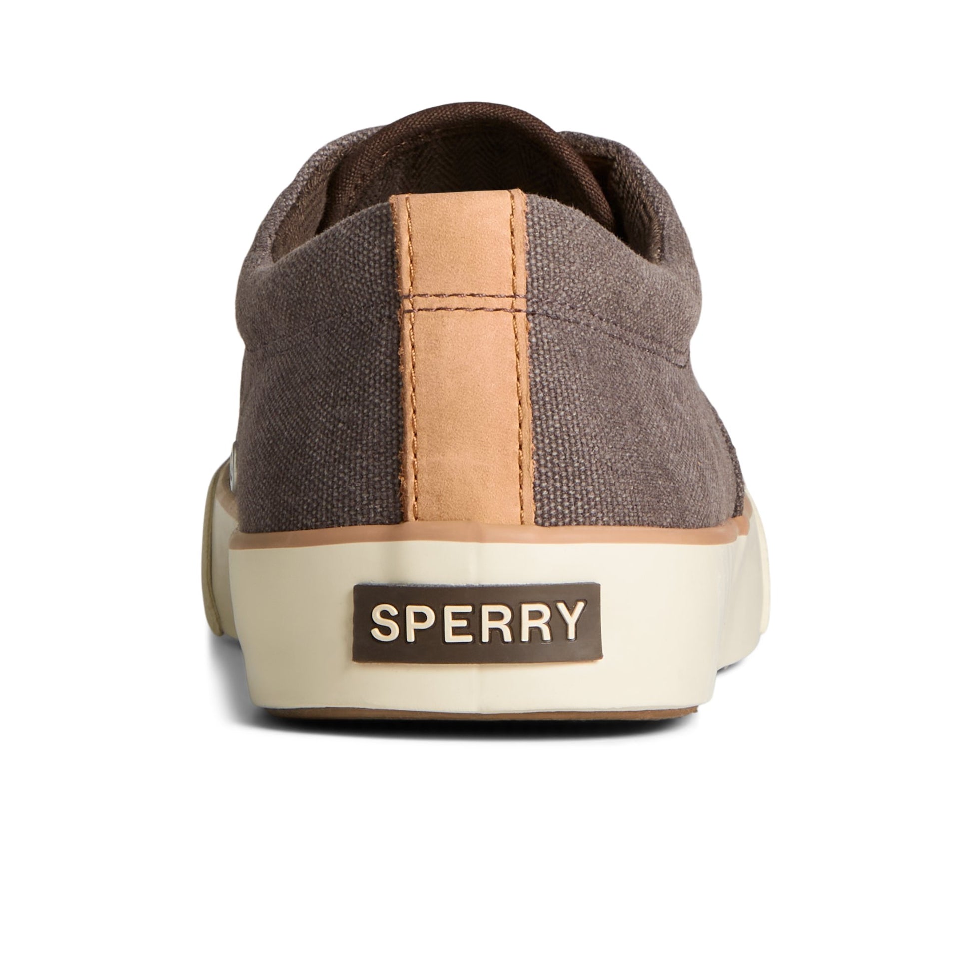 Close-up of the Brown Striper II Washed Canvas CVO Sneaker Vulcanized Sneaker