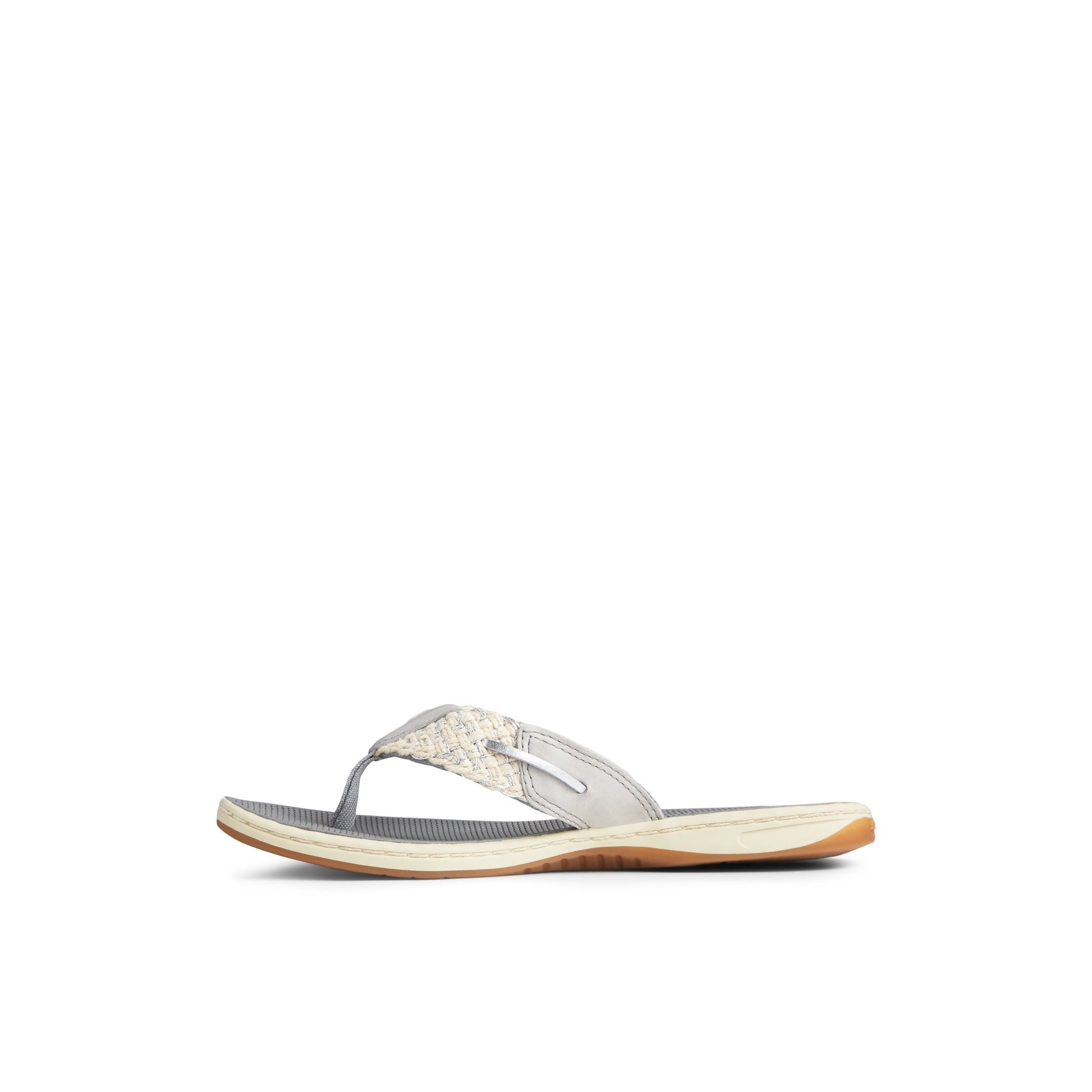 Side view of Light Grey Parrotfish Sandal Flip Flop Thong Sandals