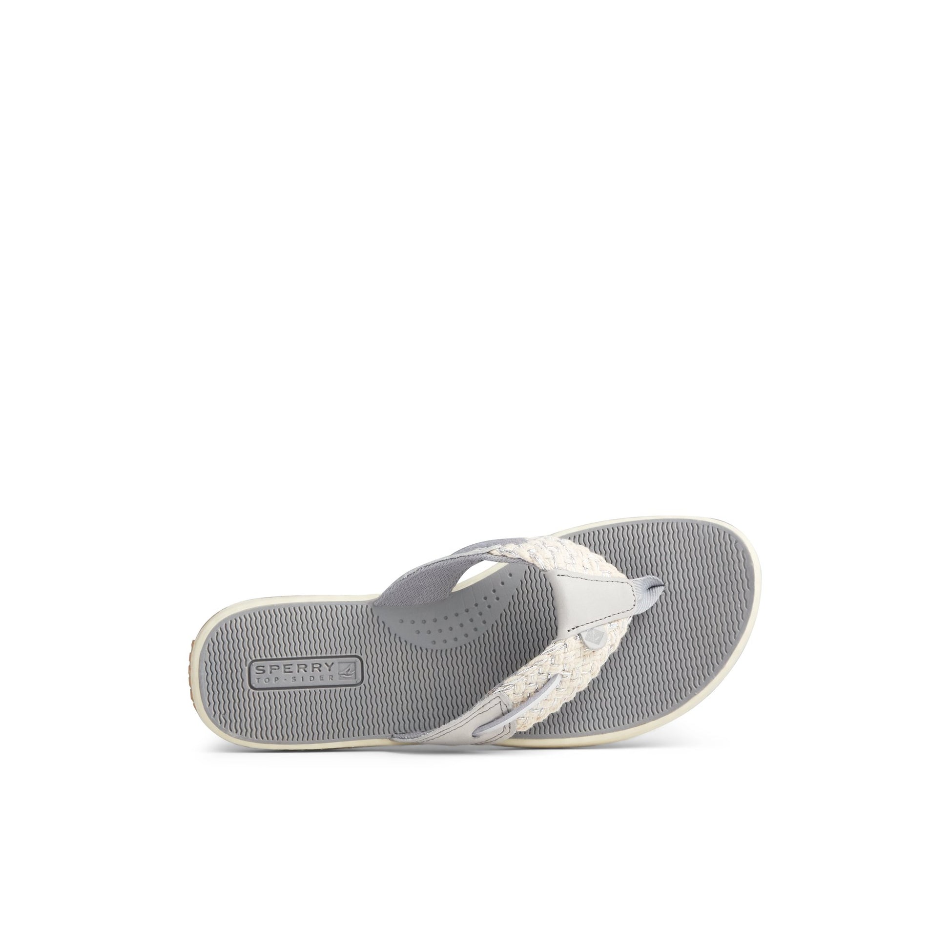 Top-down view of the Light Grey Parrotfish Sandal Flip Flop Thong Sandals
