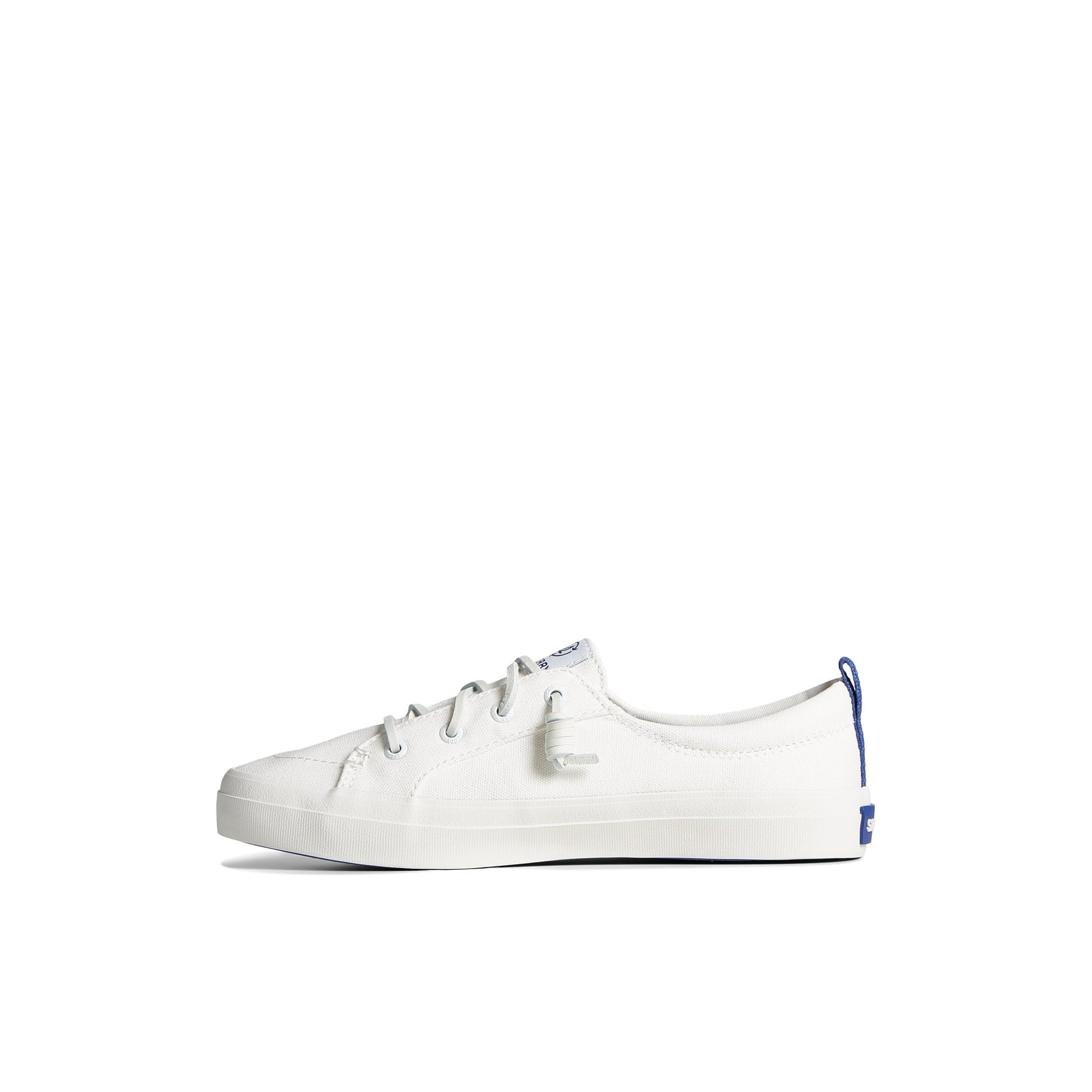 Side view of White Crest Vibe Floral Sneaker Vulcanized Sneaker