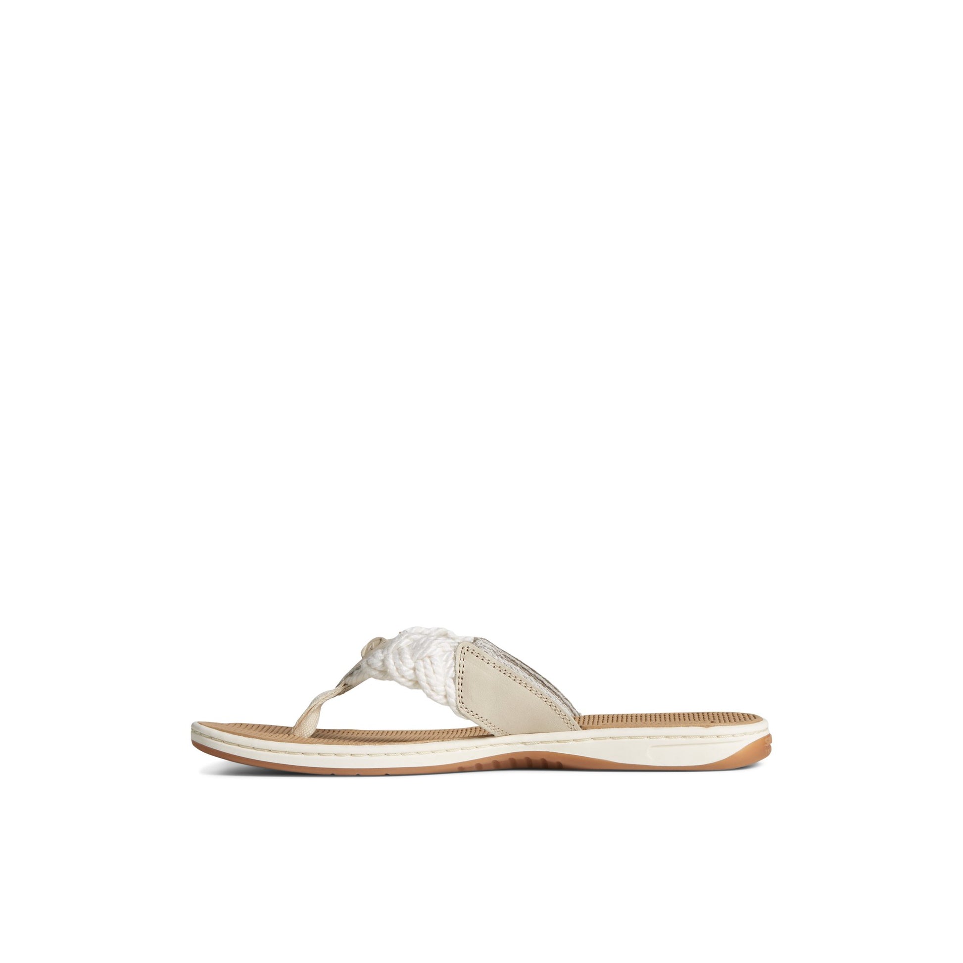 Side view of Bone Parrotfish Braid Sandal Flip Flop Thong Sandals