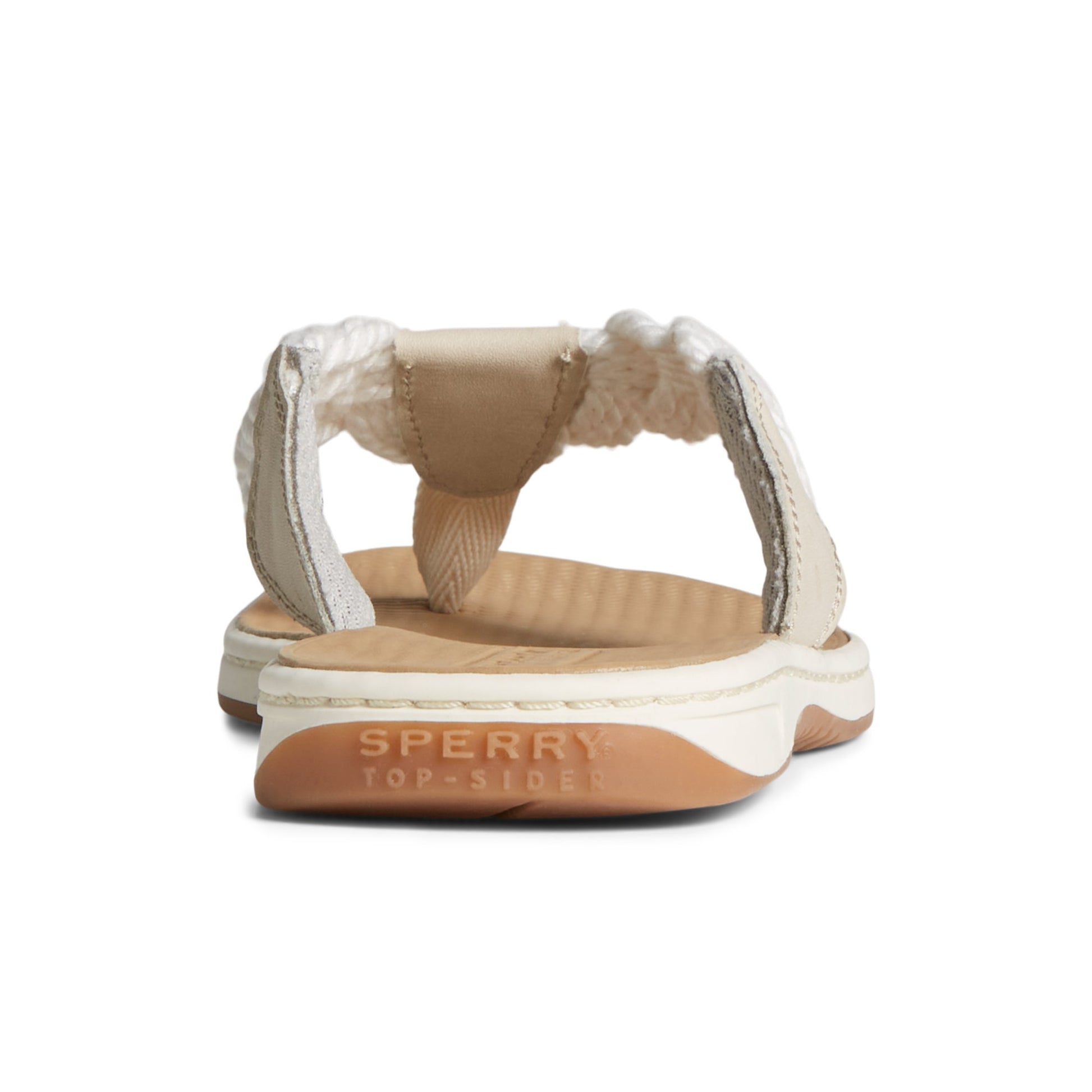 Close-up of the Bone Parrotfish Braid Sandal Flip Flop Thong Sandals