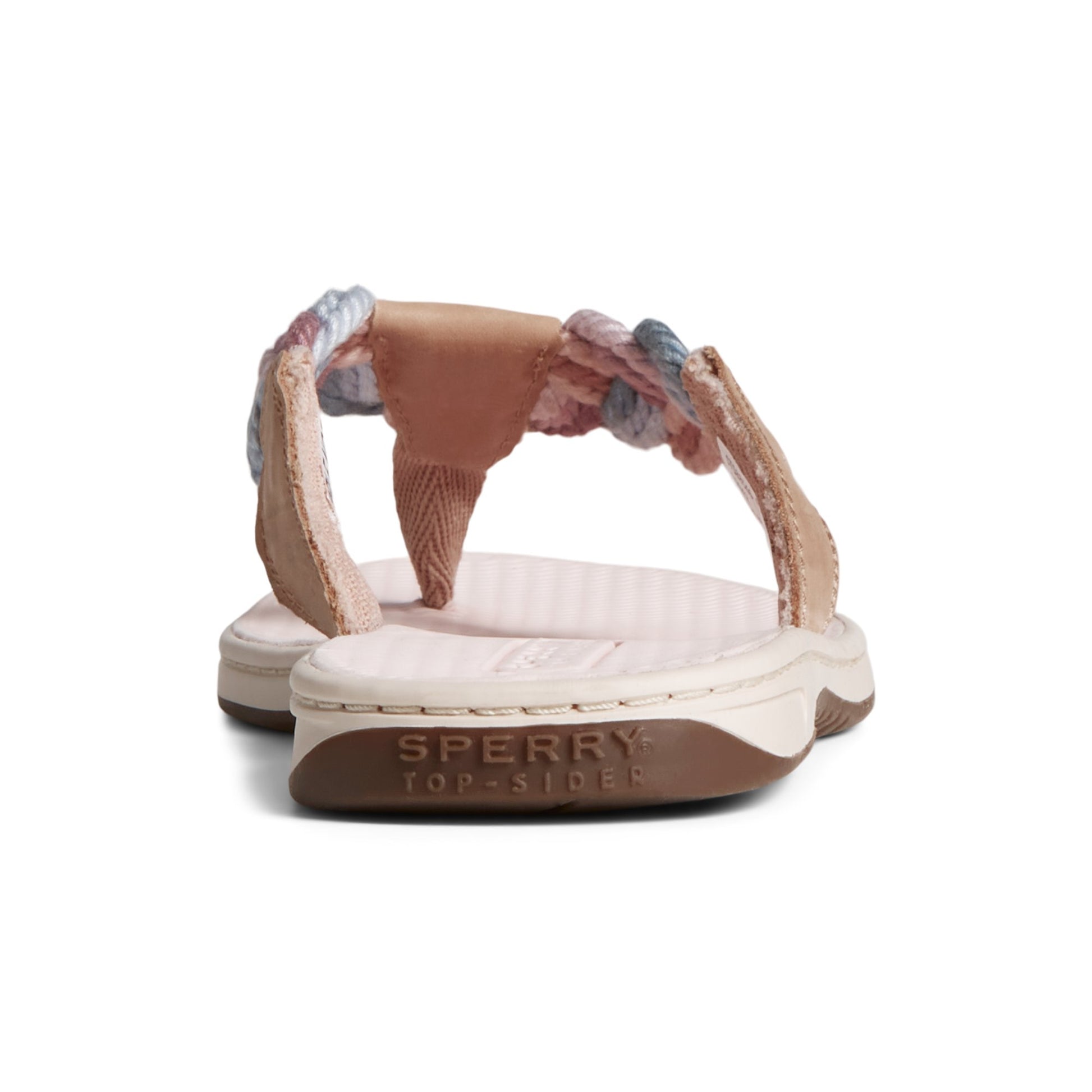 Close-up of the White Parrotfish Braid Sandal Flip Flop Thong Sandals