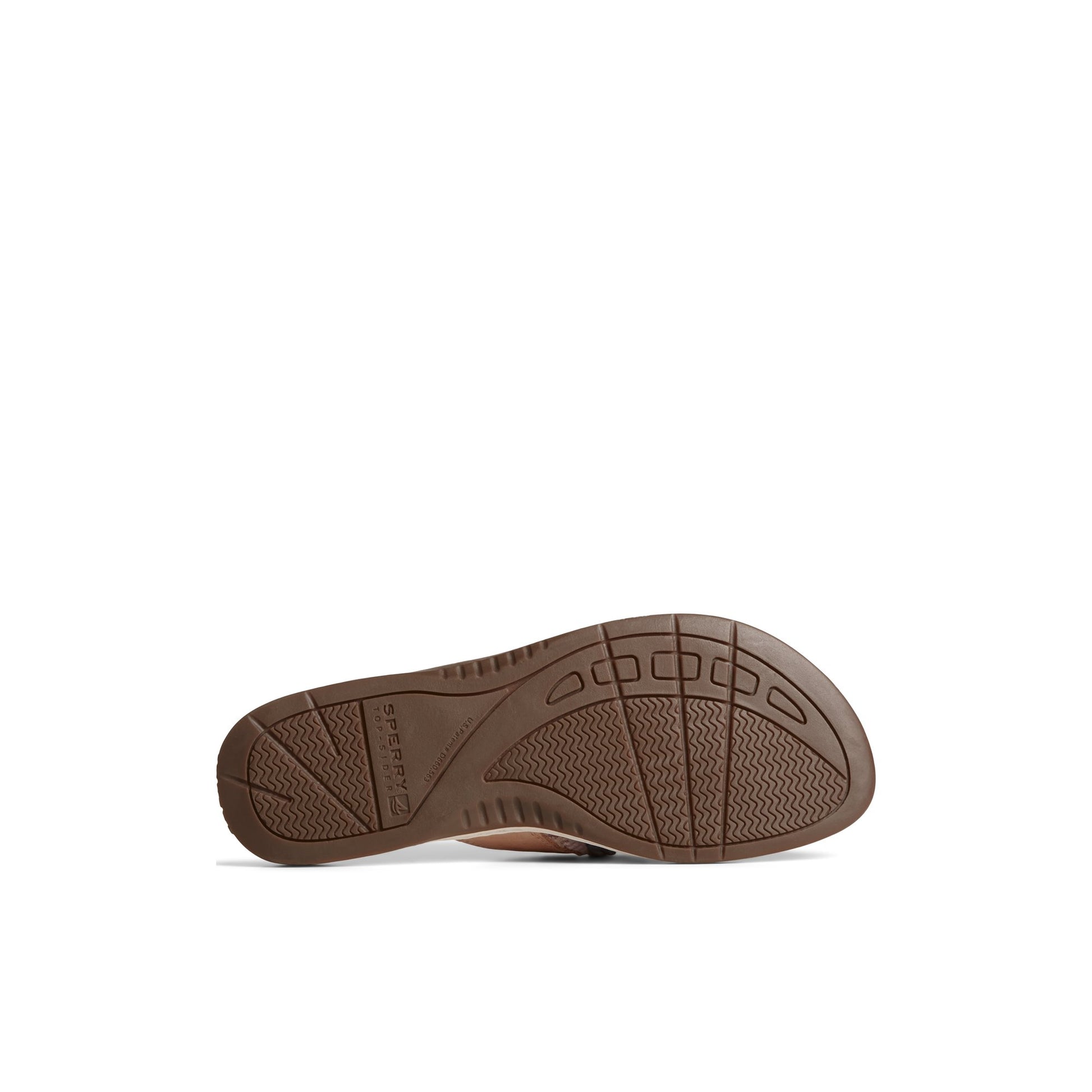 View of White Parrotfish Braid Sandal Flip Flop Thong Sandals's sole