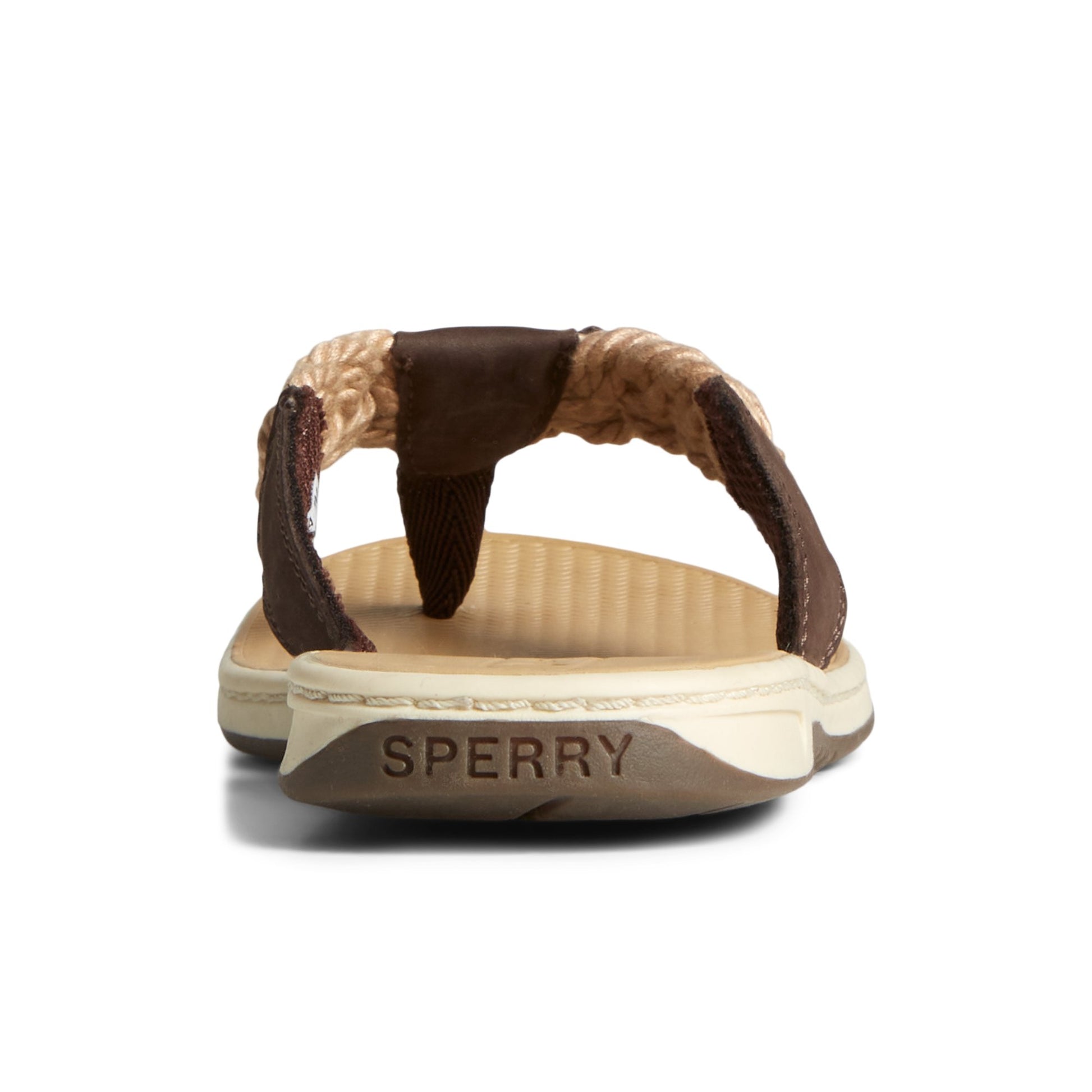 Close-up of the Medium Brown Parrotfish Braid Sandal Flip Flop Thong Sandals