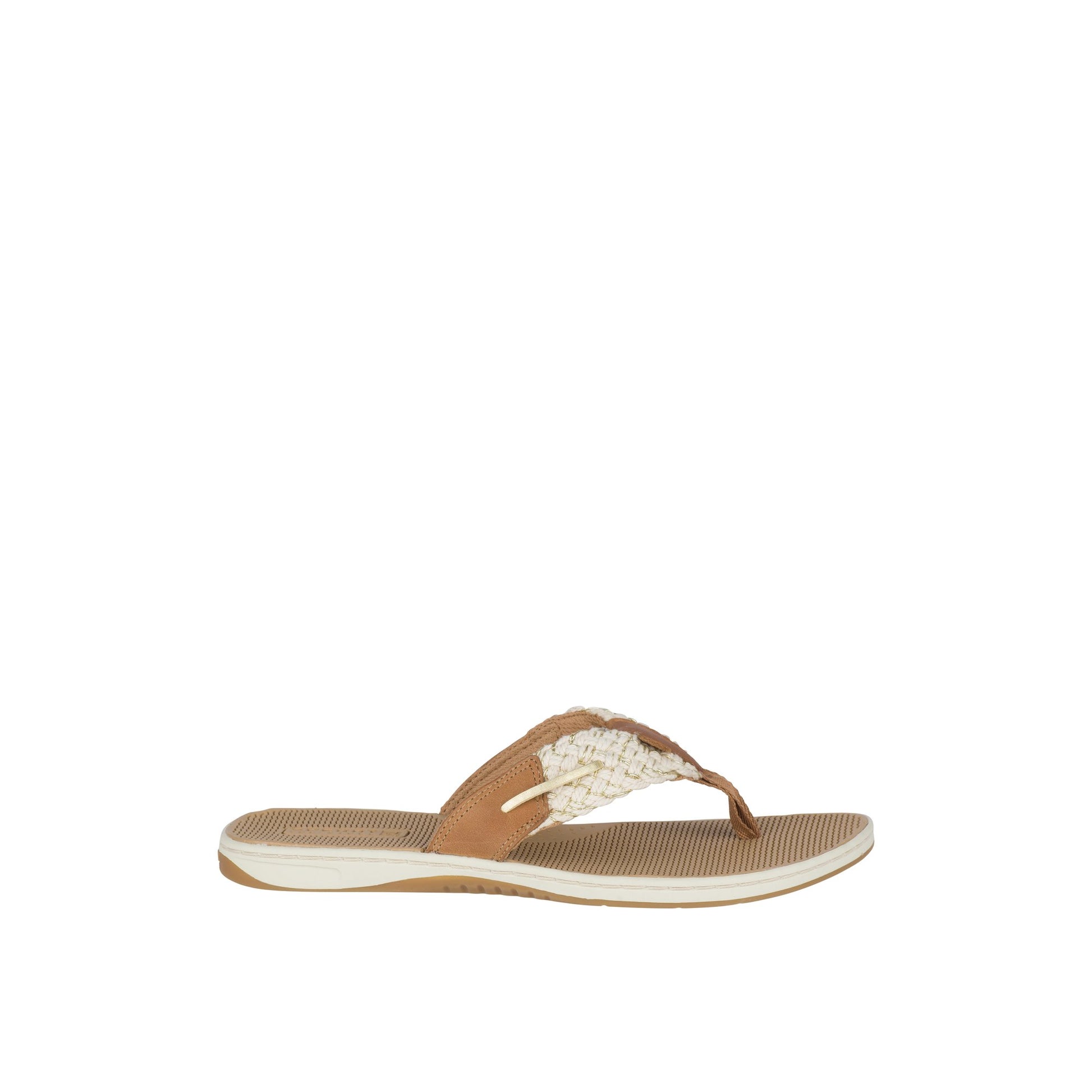 Main View of Natural Parrotfish Braid Sandal Flip Flop Thong Sandals for Womens