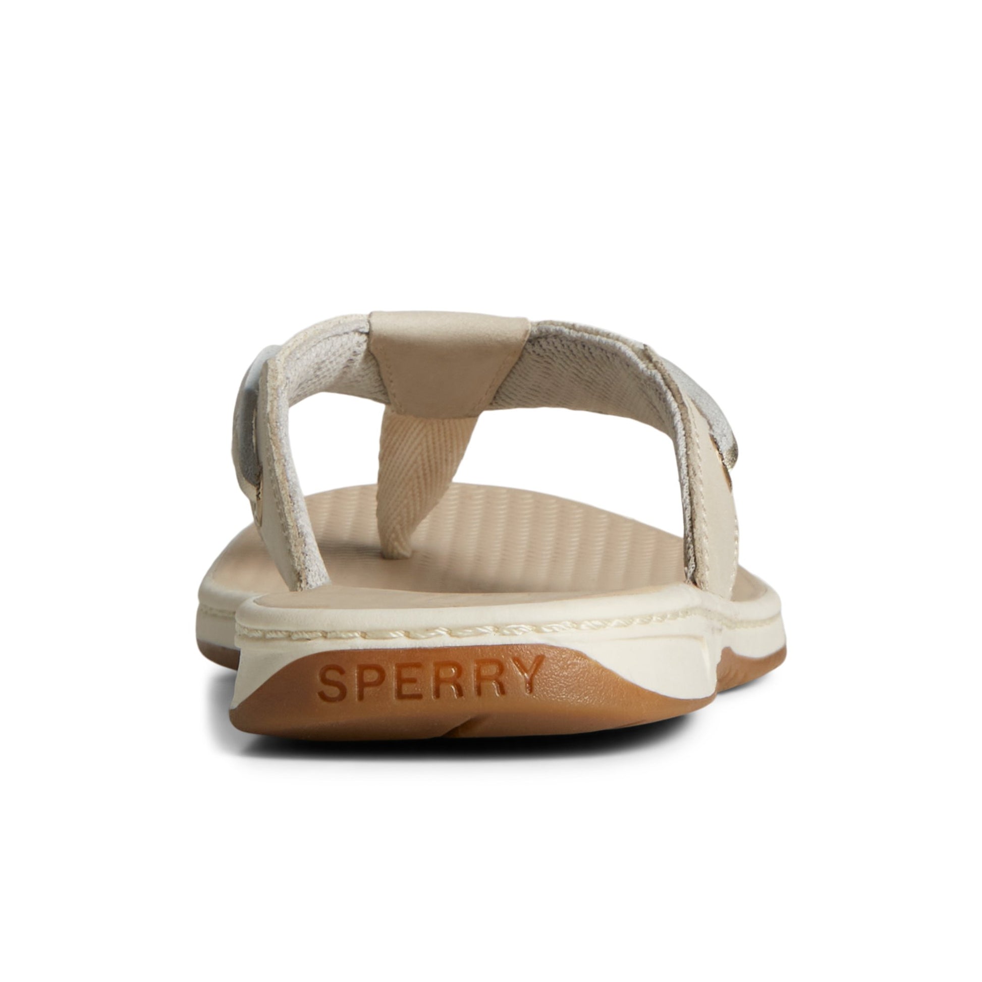 Close-up of the Grey Seafish Metallic Flip Flop Flip Flop Thong Sandals
