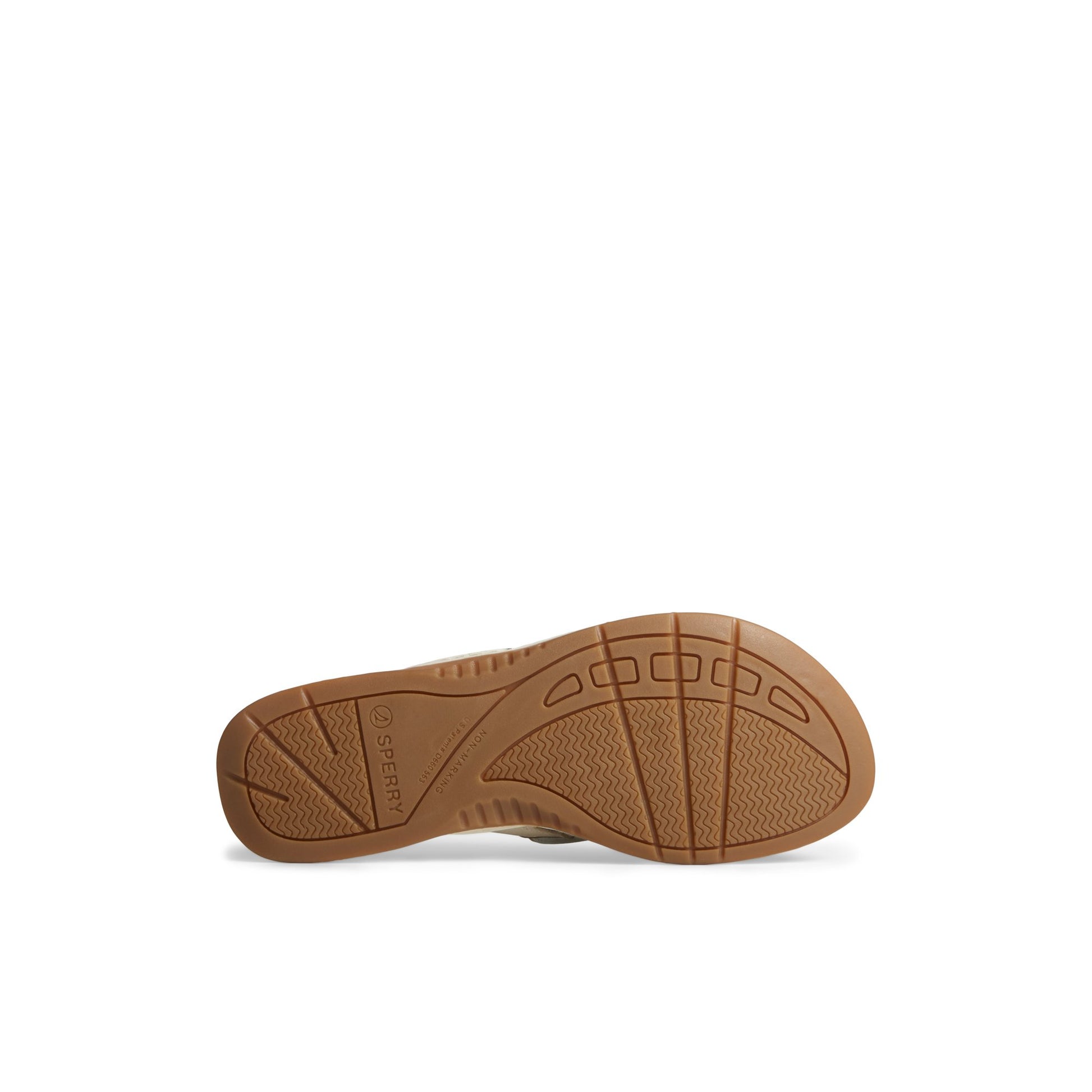 View of Grey Seafish Metallic Flip Flop Flip Flop Thong Sandals's sole