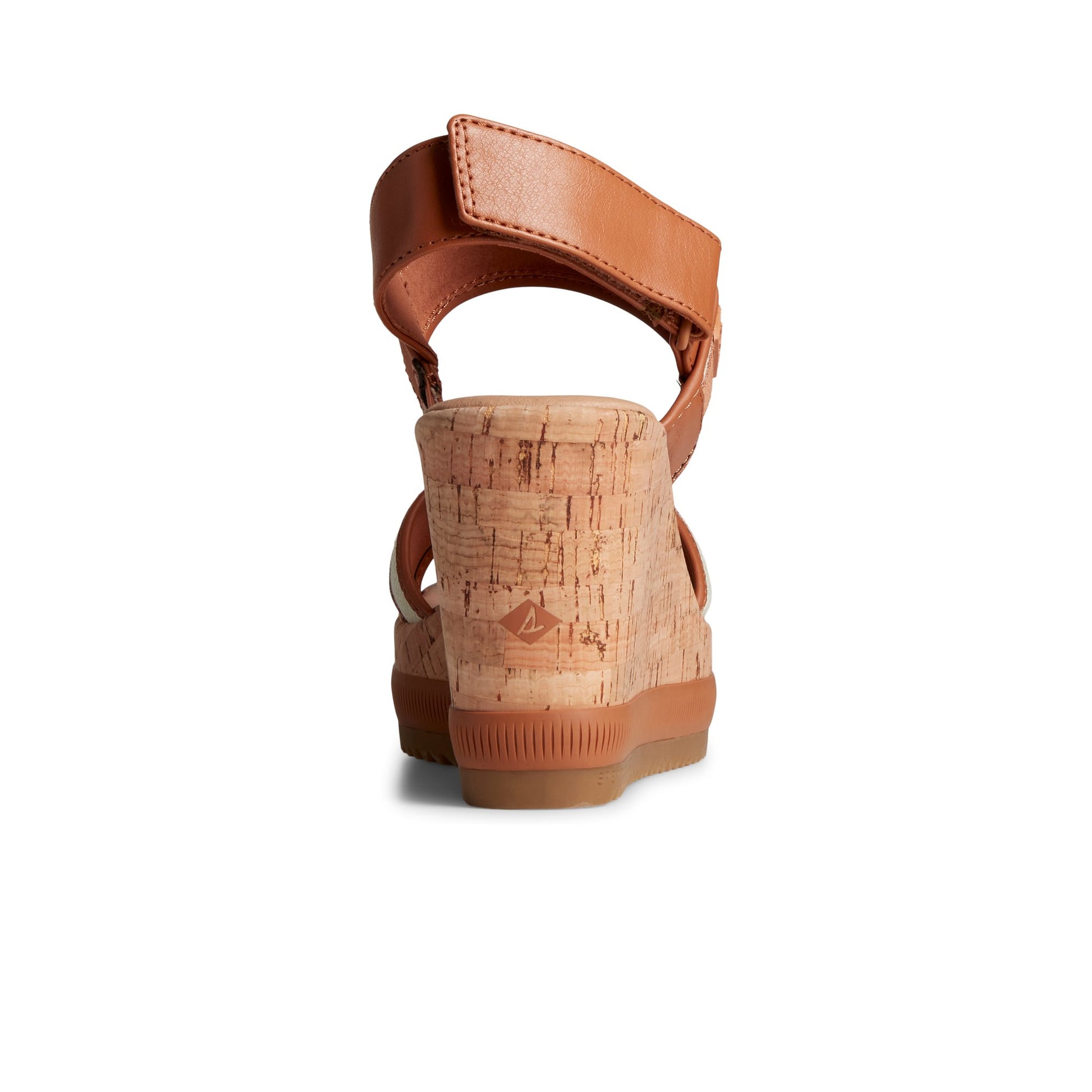 Close-up of the Medium Beige Kennedy Wedge Strappy Wedge Sandals