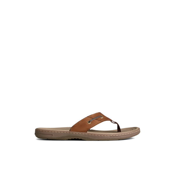 SPERRY Men\'s Brown Leather Baitfish Flip-Flops Thong Sandal w/ Rubber Soles sz 8 Sperry 1048735 Mens Baitfish Sandals Brown – J.C. Western® Wear main image 2