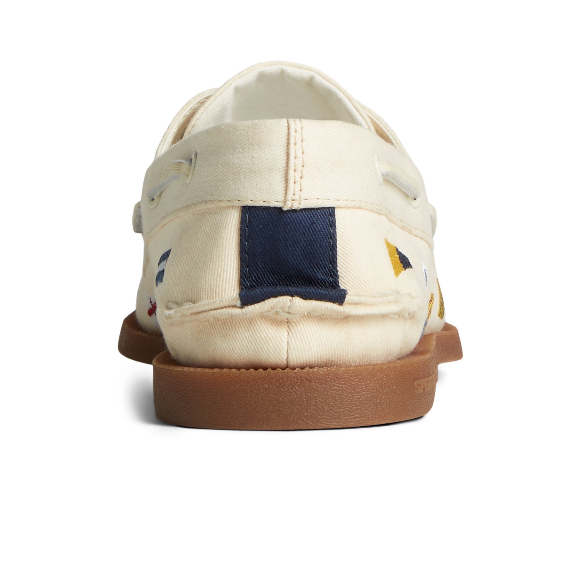 Close-up of the Bone Authentic Original™ Nautical Flag Boat Shoe Boat Shoes