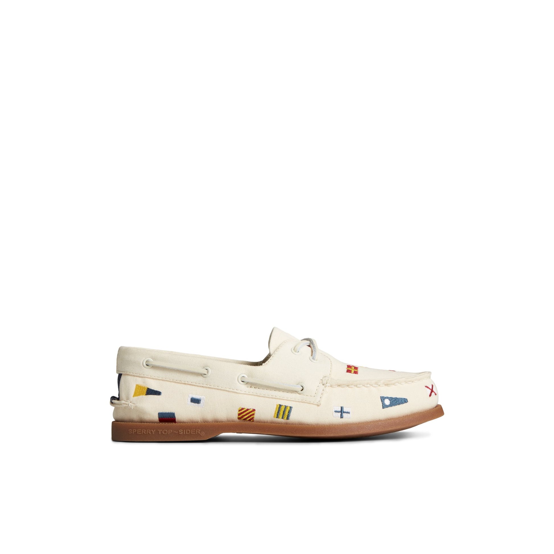 Main View of Bone Authentic Original™ Nautical Flag Boat Shoe Boat Shoes for Mens