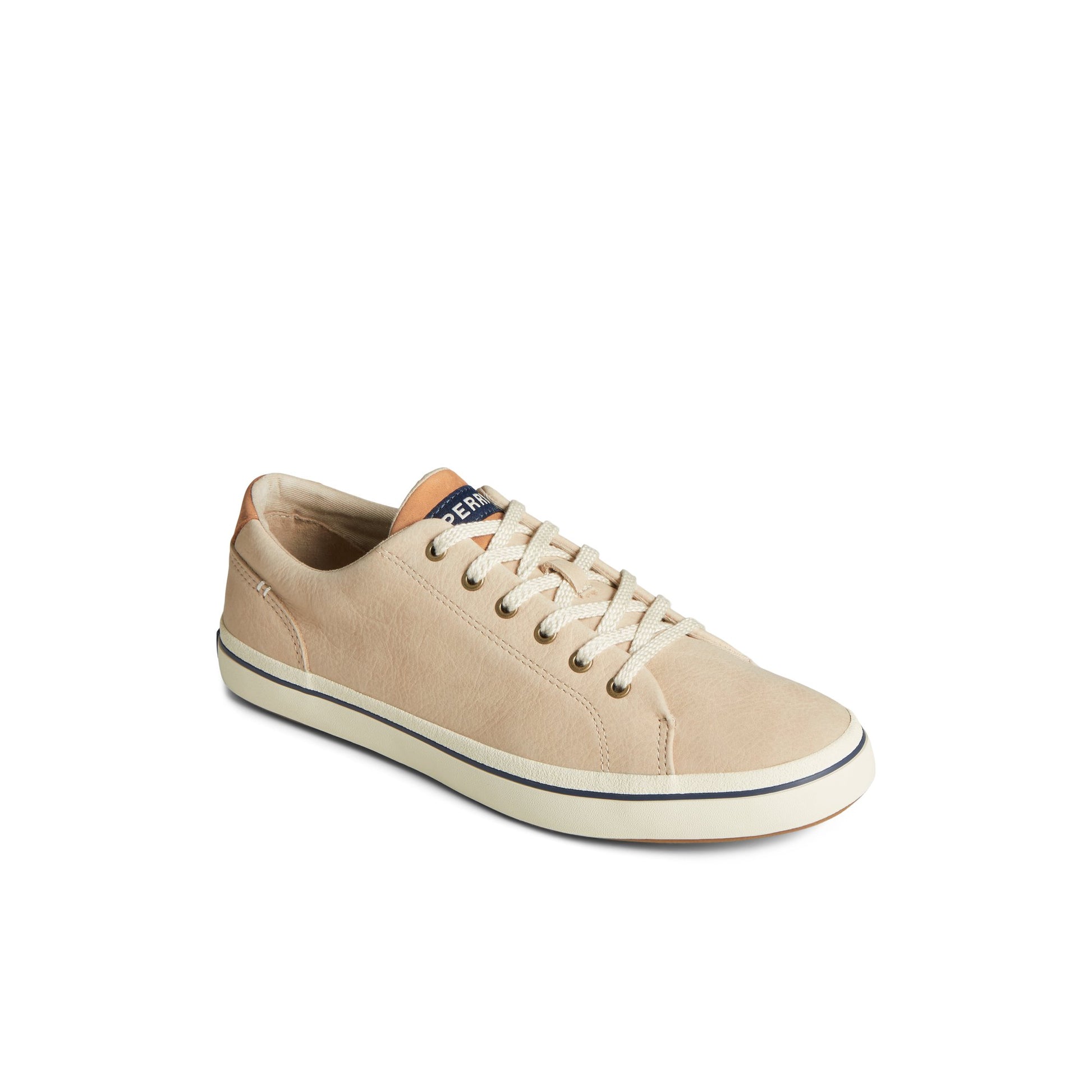 Three-quarter angle of Bone Striper II LLT Leather Sneaker Vulcanized Sneaker's front side