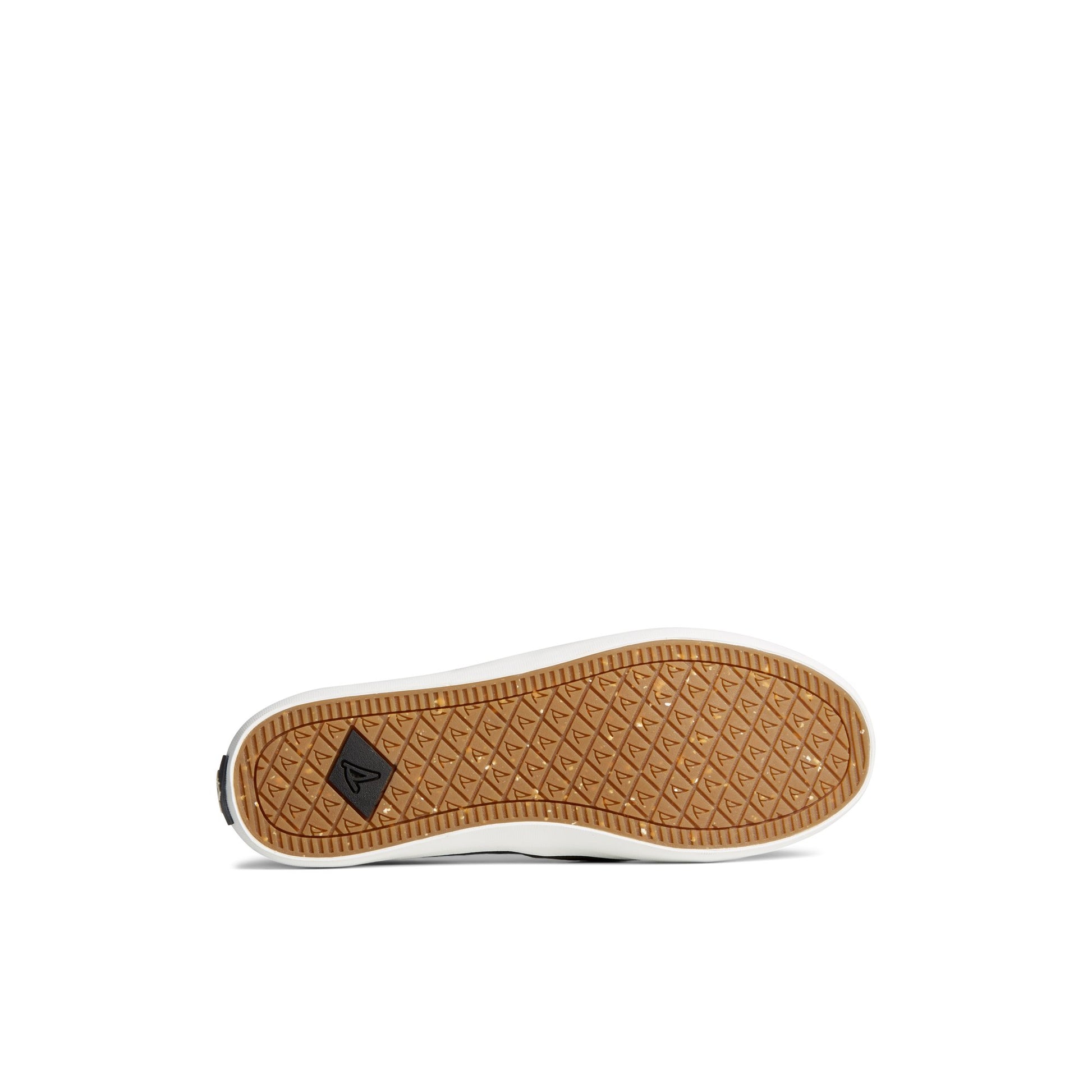 View of Black SeaCycled™ Crest Twin Gore Canvas Sneaker Vulcanized Sneaker's sole