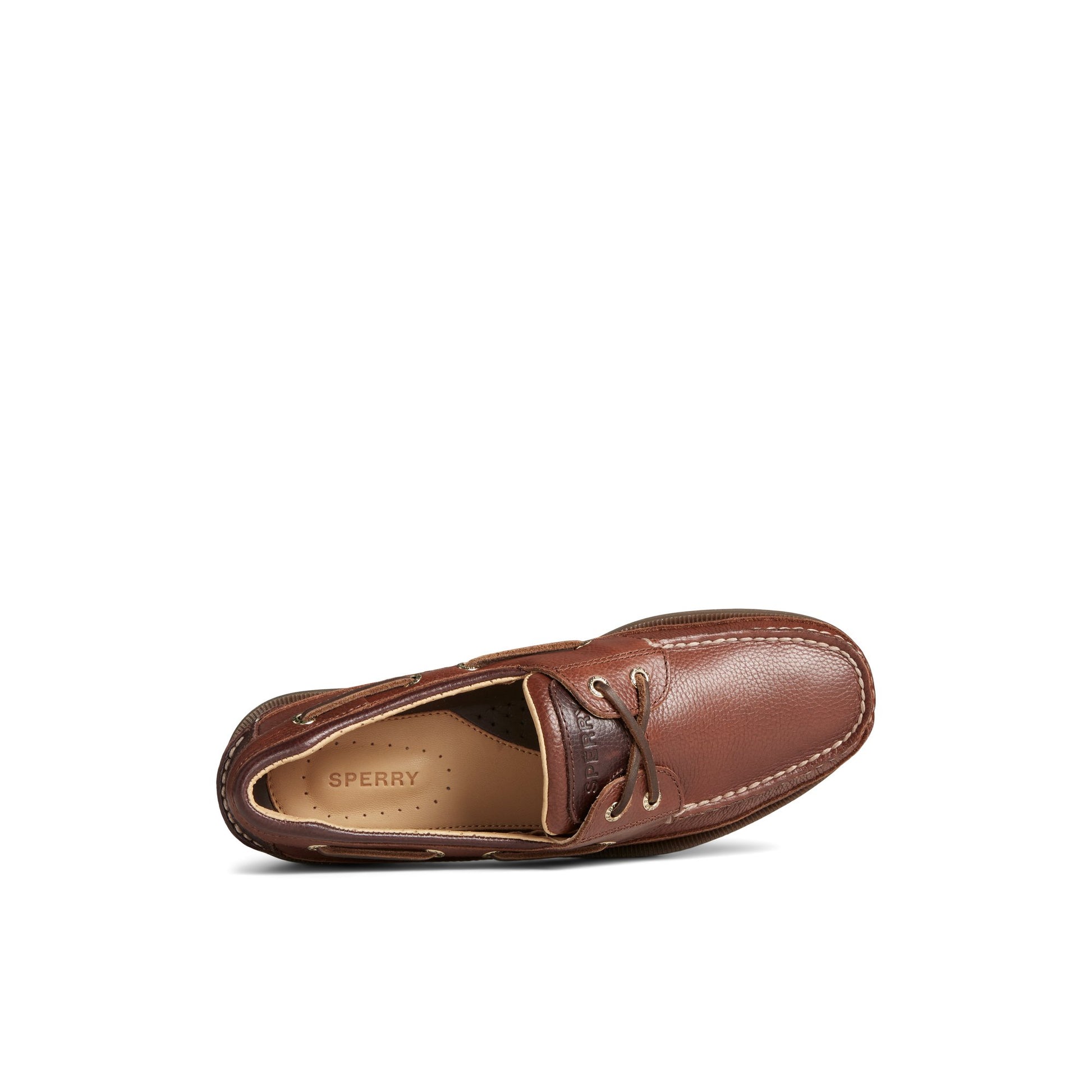 Top-down view of the Brown Gold Cup™ Mako Boat Shoe Boat Shoes