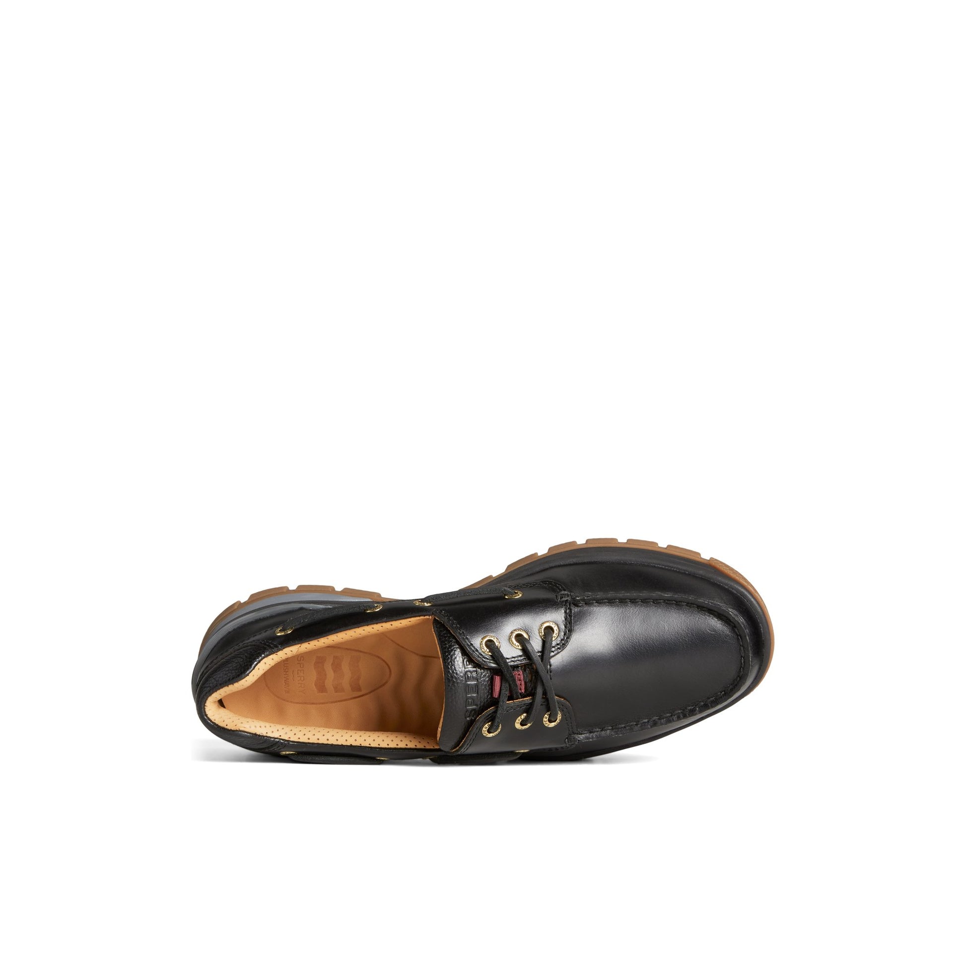 Top-down view of the Black Gold Cup™ Billfish™ PLUSHWAVE™ Boat Shoe Boat Shoes