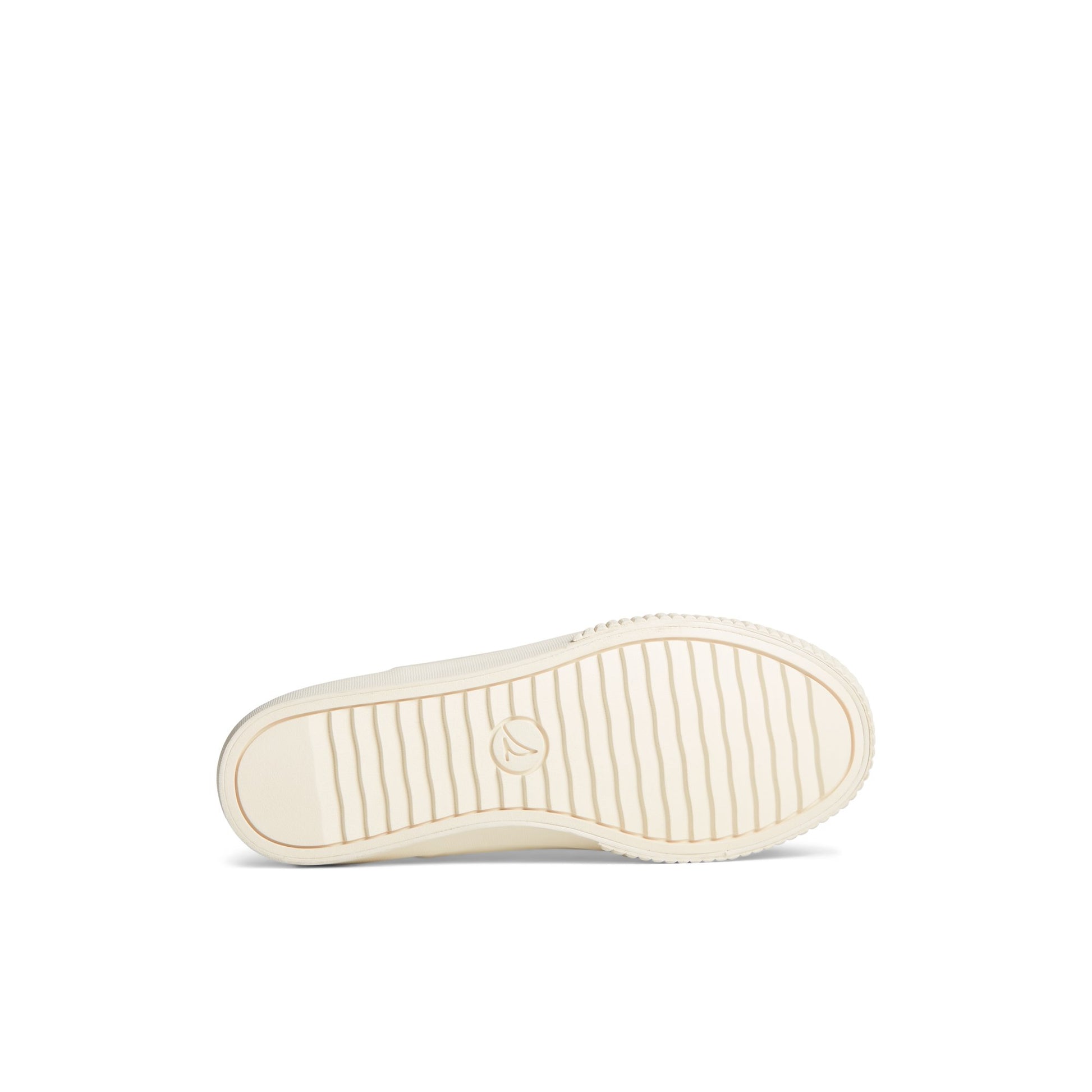 View of White Astor Sneaker Vulcanized Sneaker's sole