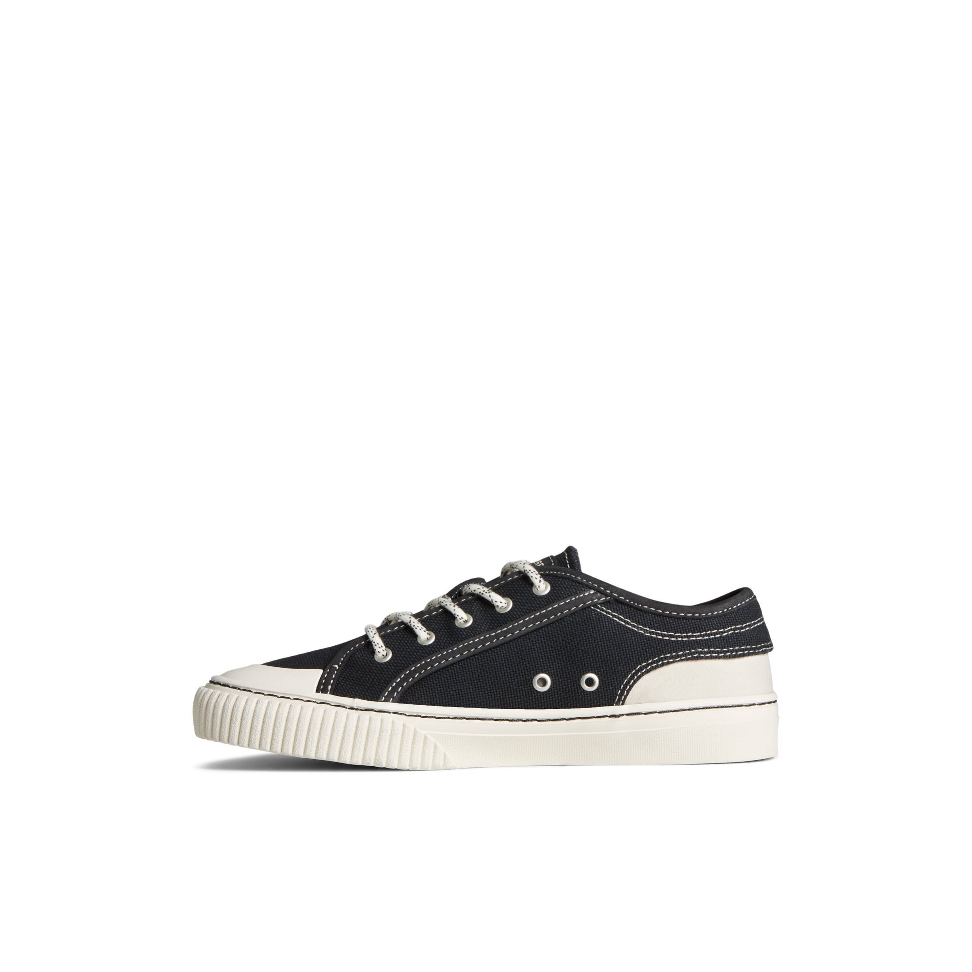 Side view of Black Astor Sneaker Vulcanized Sneaker