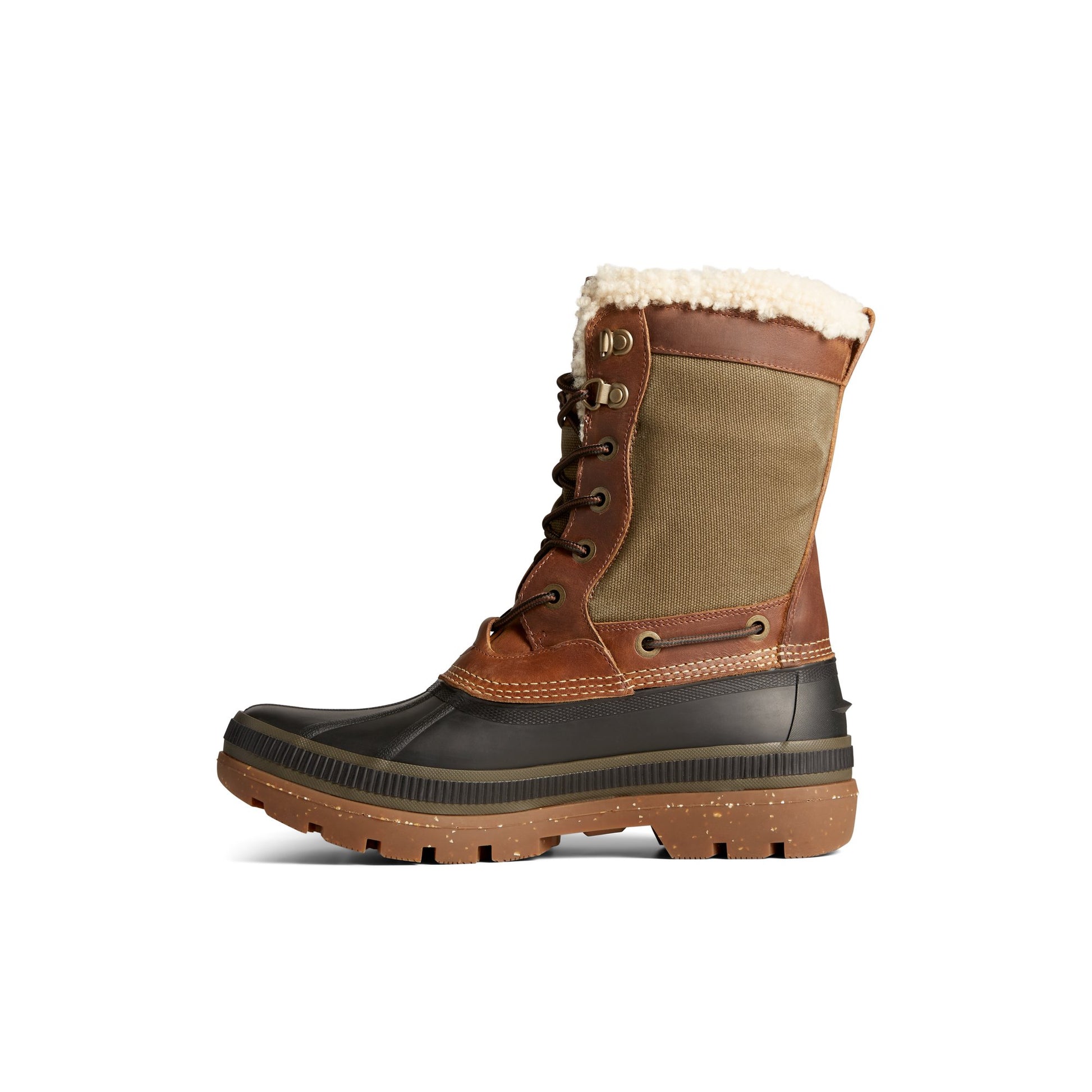 Side view of Brown Ice Bay Tall Thinsulate™ Boot Duck Boots