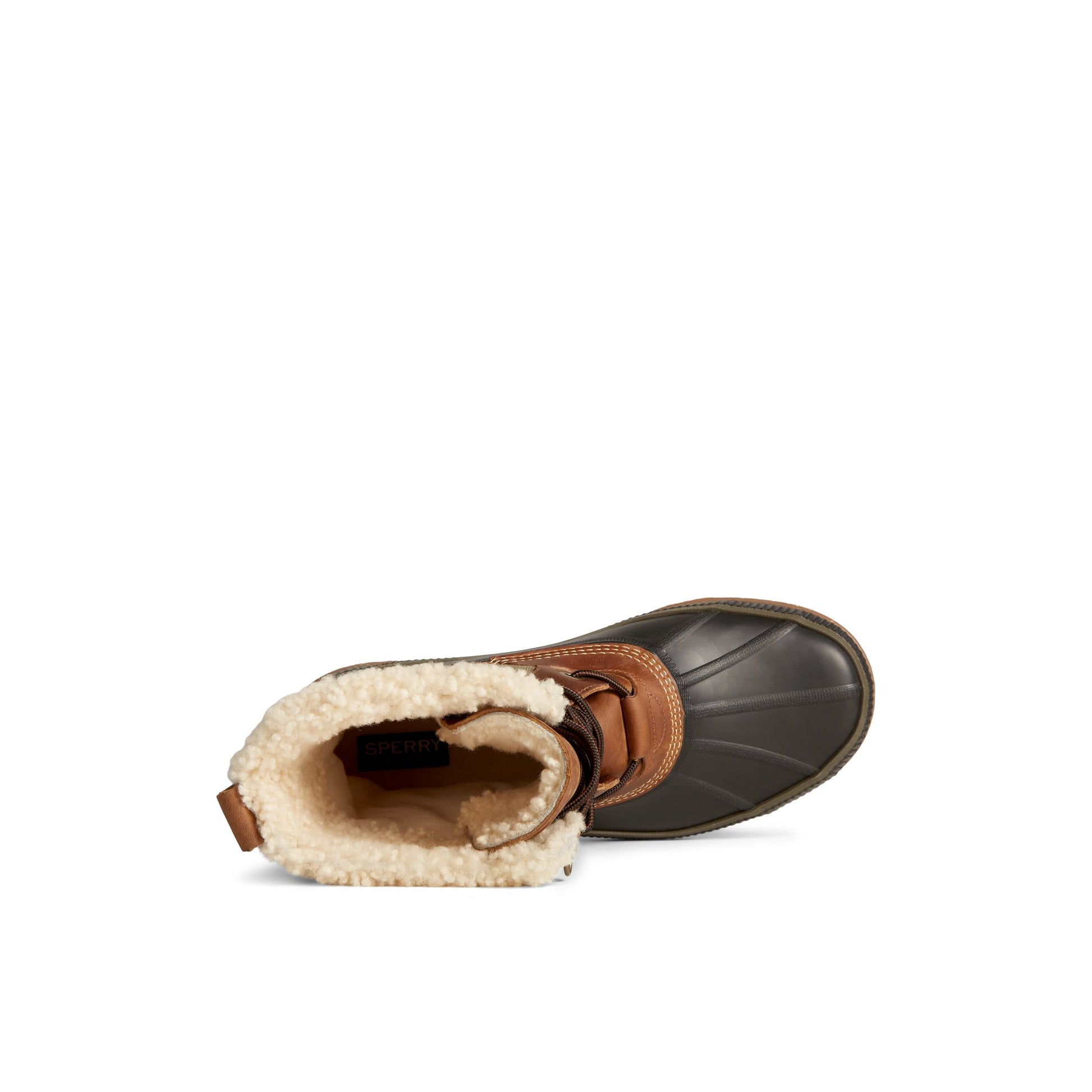Top-down view of the Brown Ice Bay Tall Thinsulate™ Boot Duck Boots