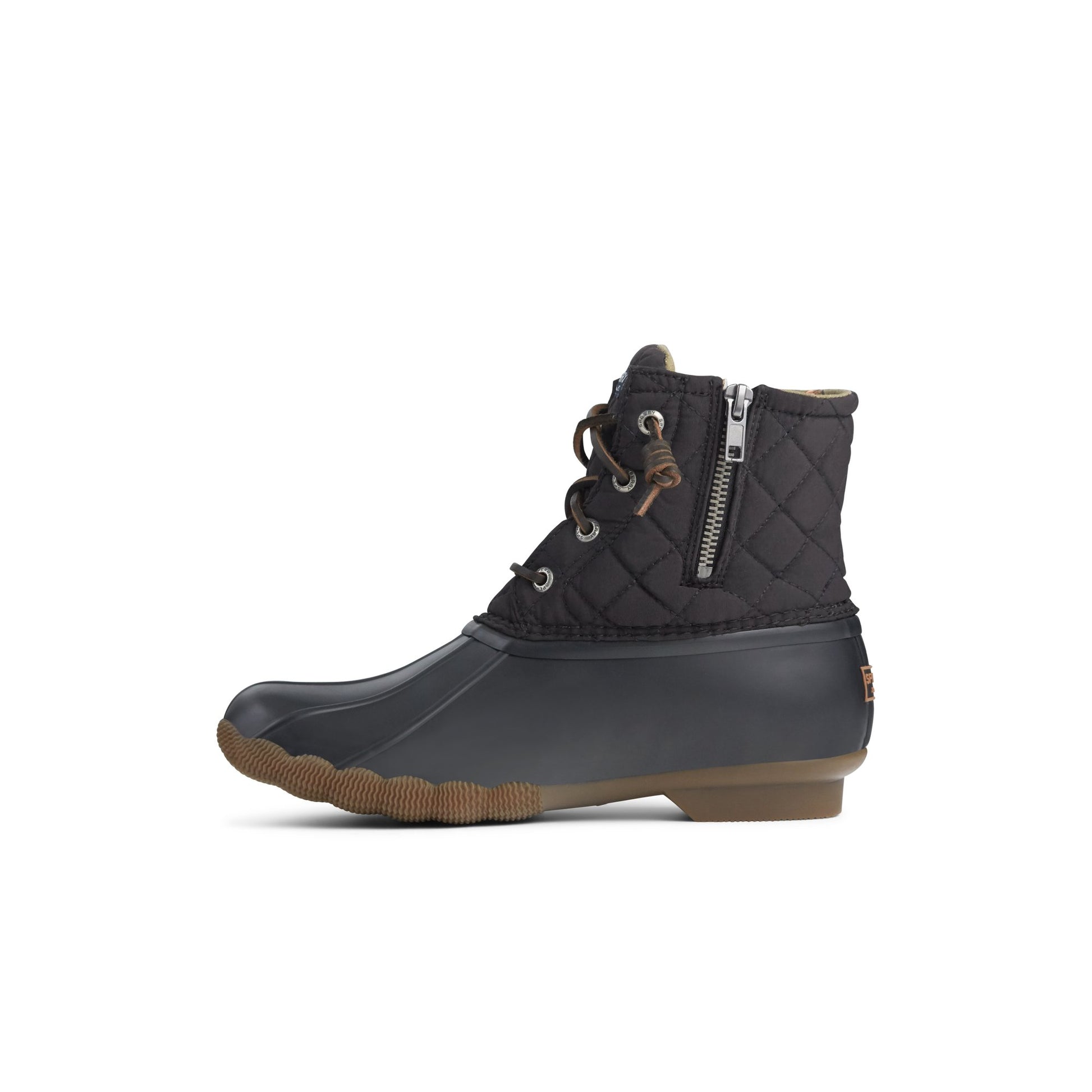Side view of Black Saltwater™ Quilted Duck Boot Duck Boots