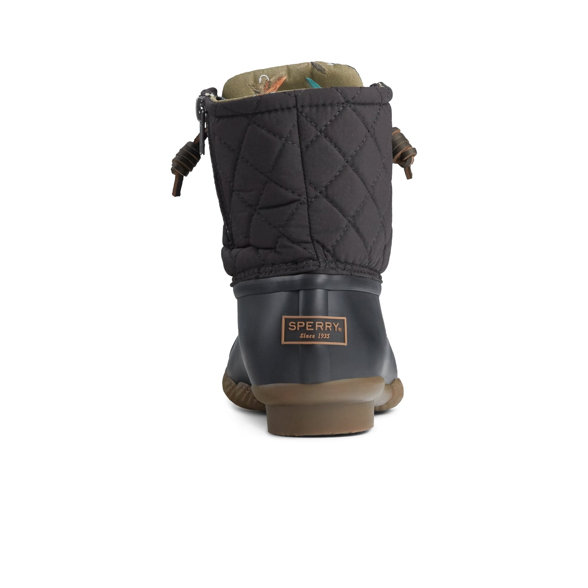 Close-up of the Black Saltwater™ Quilted Duck Boot Duck Boots