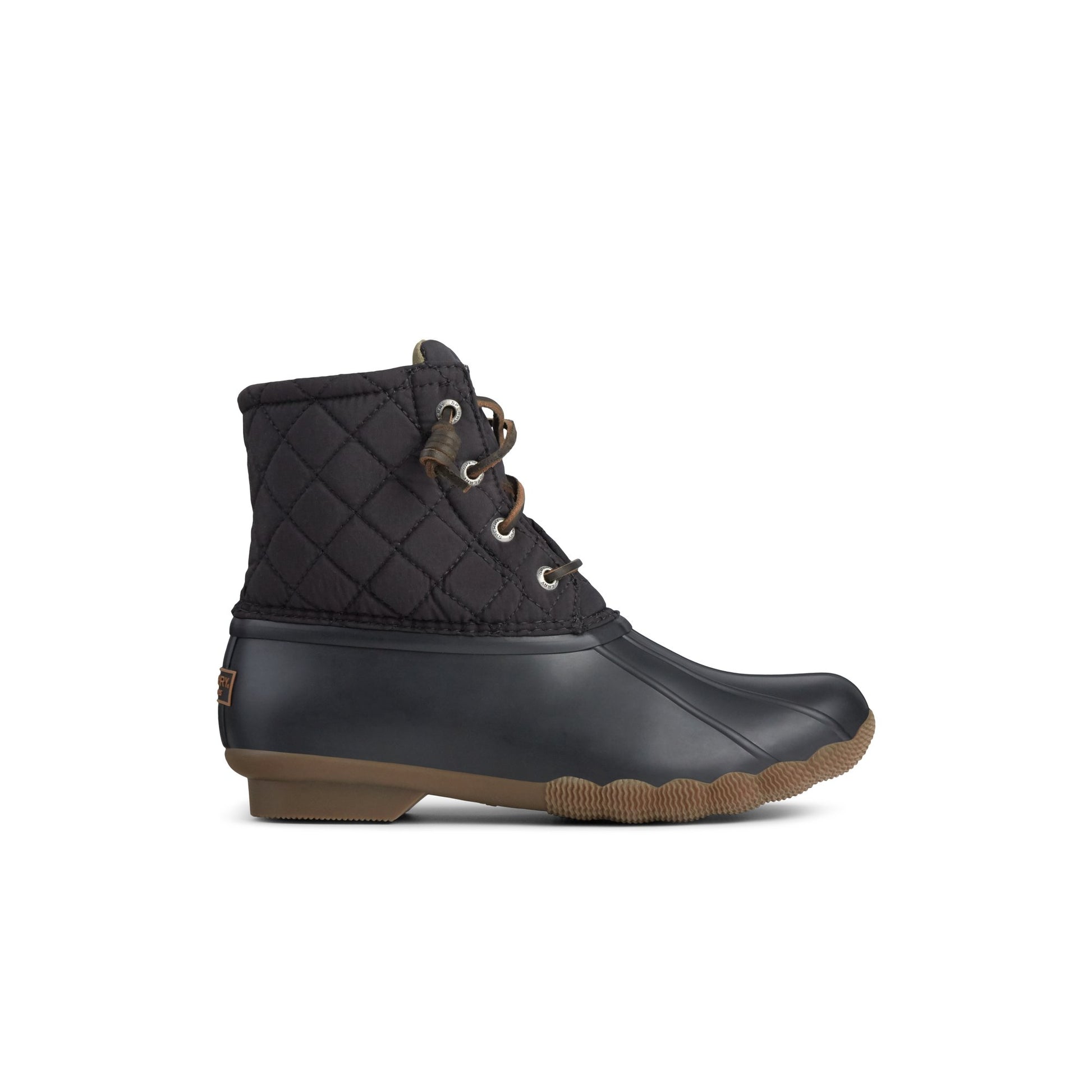 Main View of Black Saltwater™ Quilted Duck Boot Duck Boots for Womens