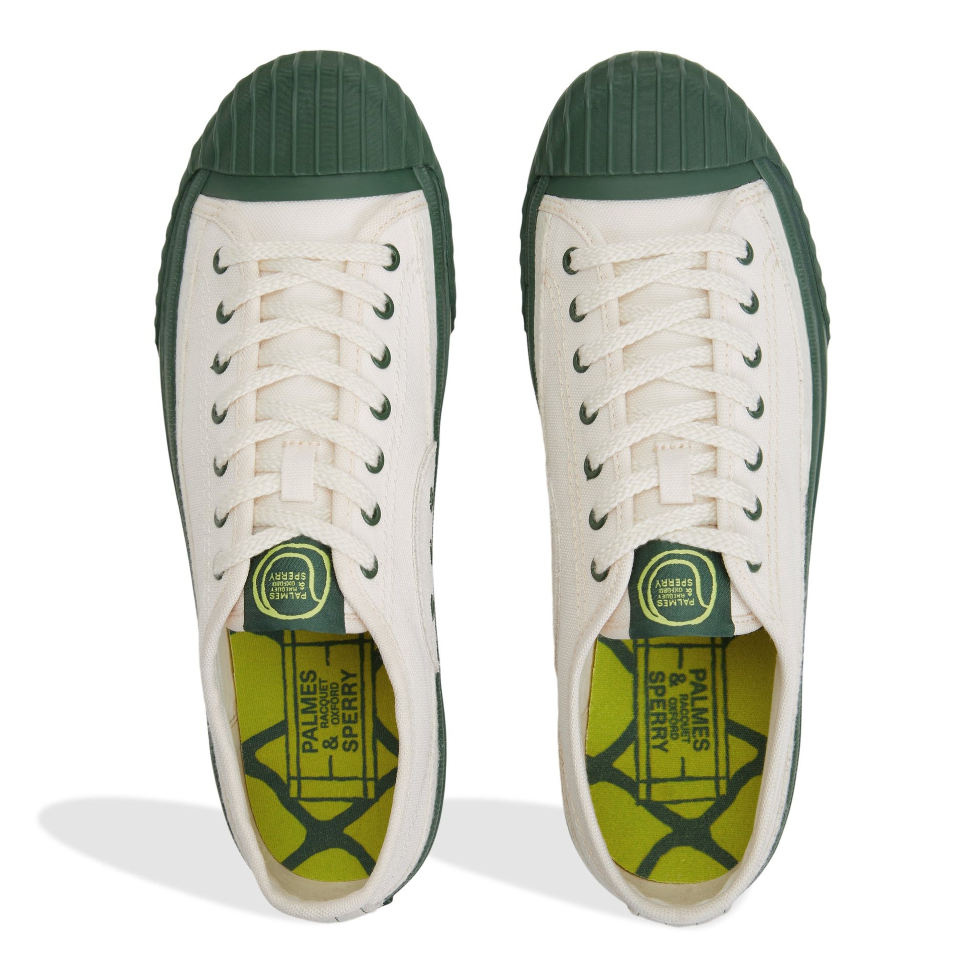 Top-down view of the White Racquet Oxford Sneaker Tennis Sneakers