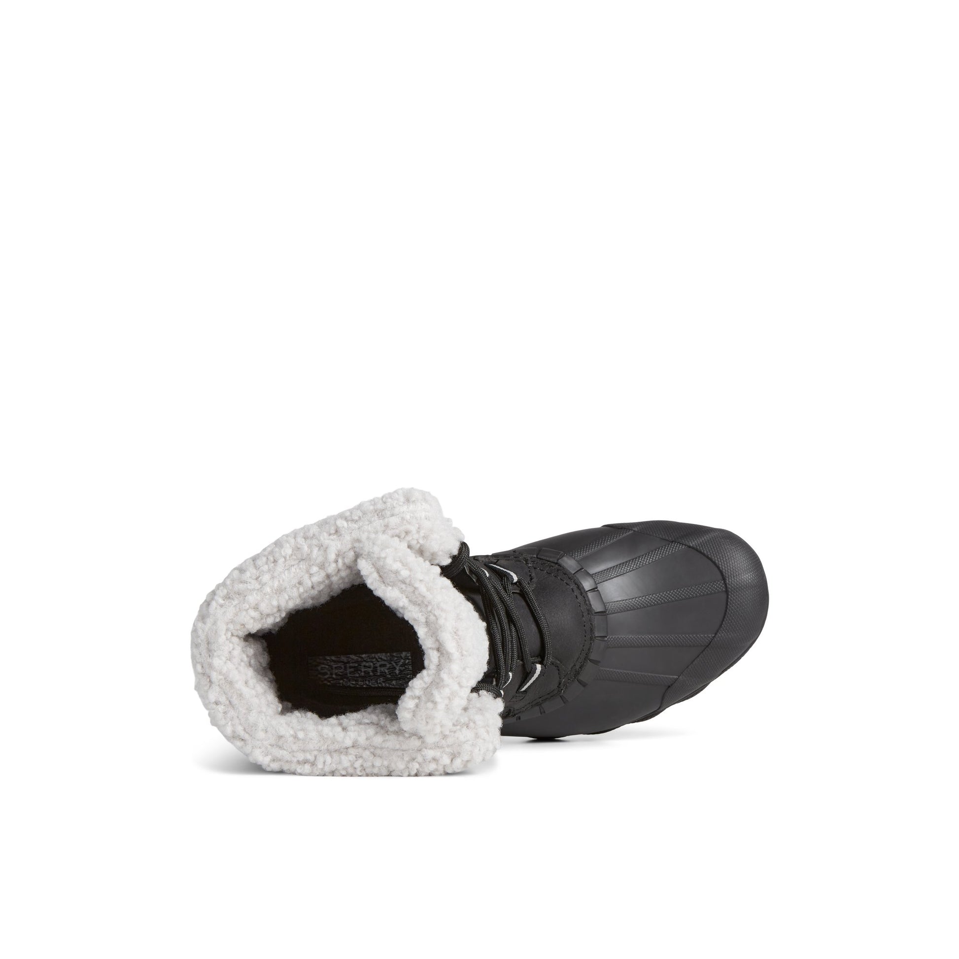 Top-down view of the Black Syren Alpine Leather Boot Duck Boots