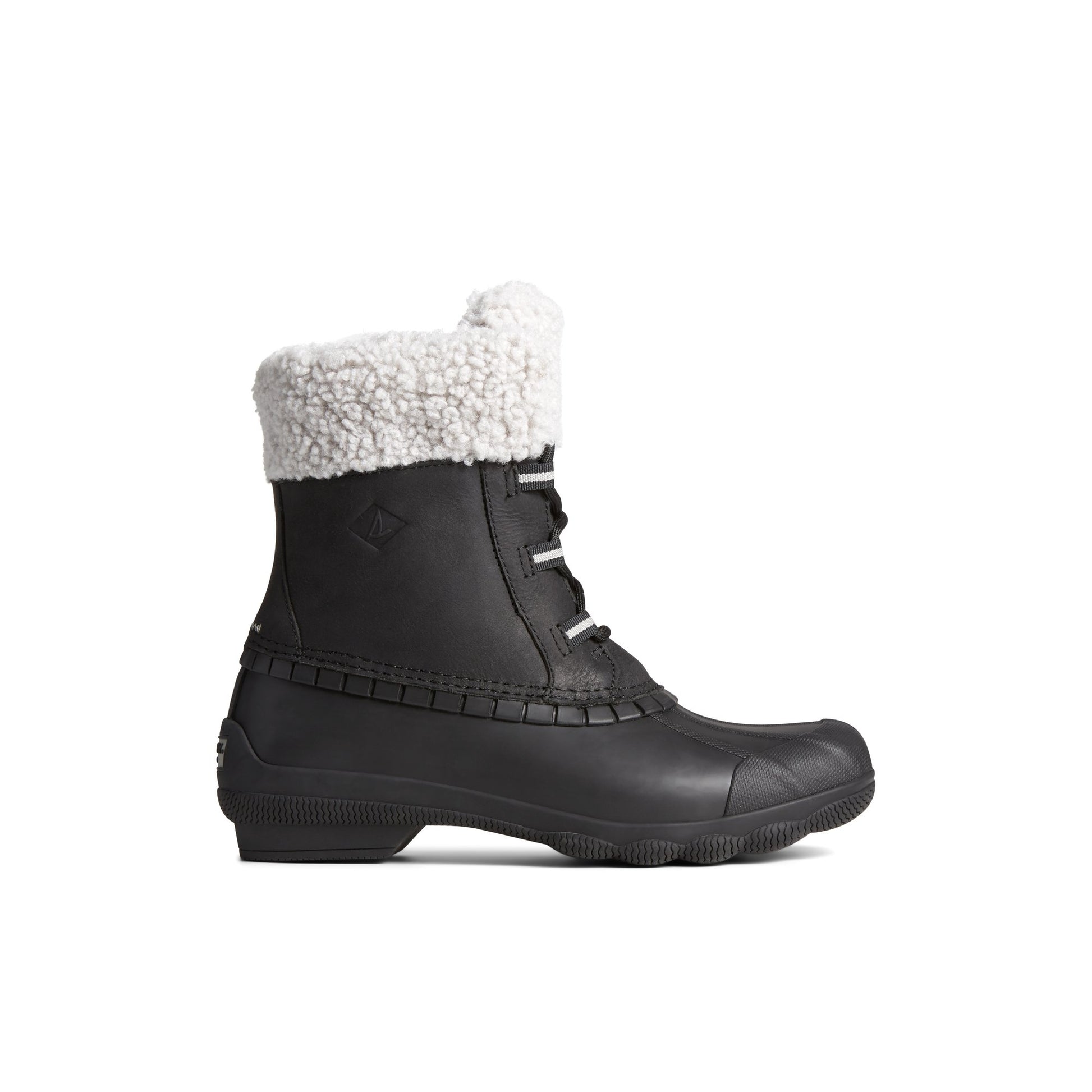 Main View of Black Syren Alpine Leather Boot Duck Boots for Womens