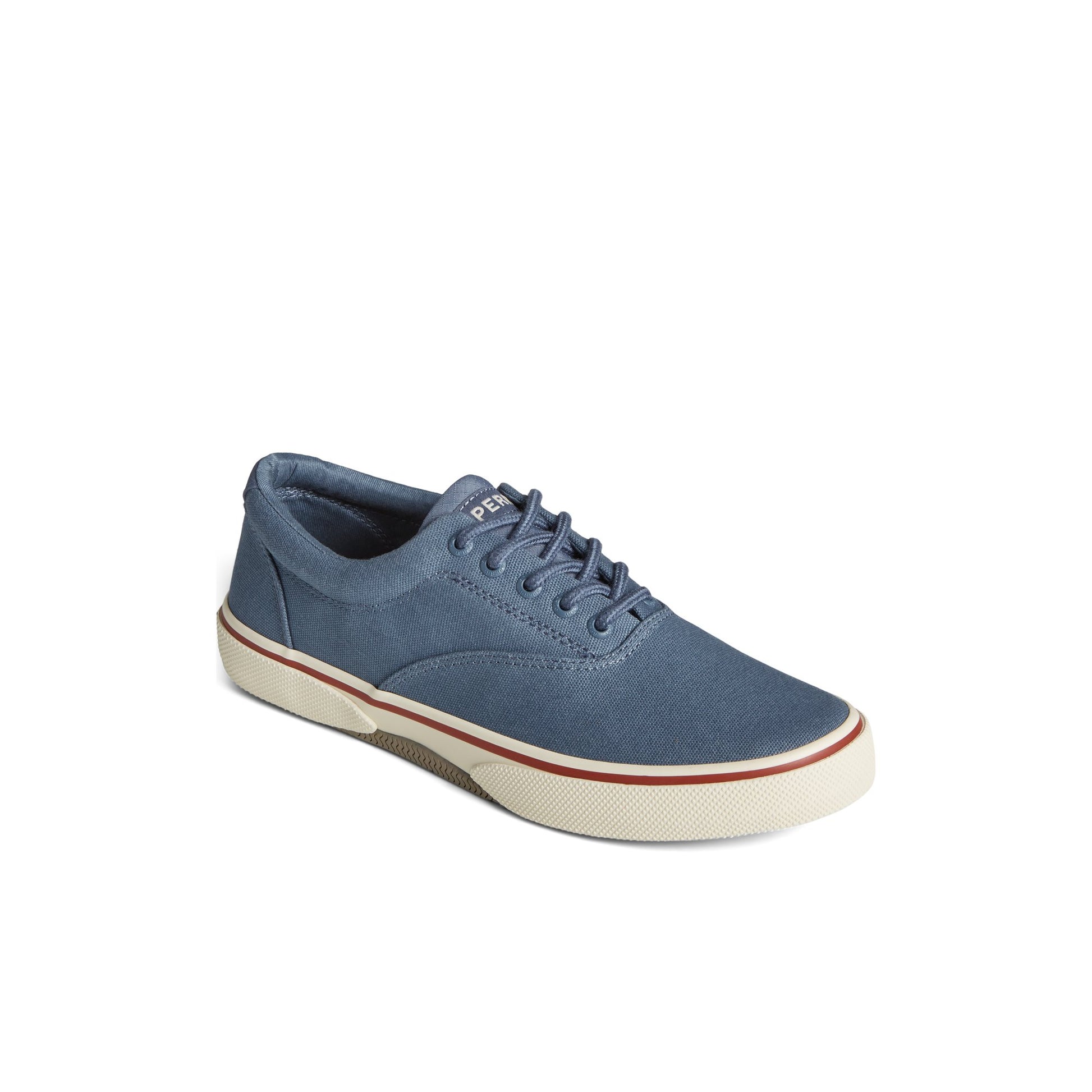 Three-quarter angle of Blue Halyard CVO Sneaker Vulcanized Sneaker's front side