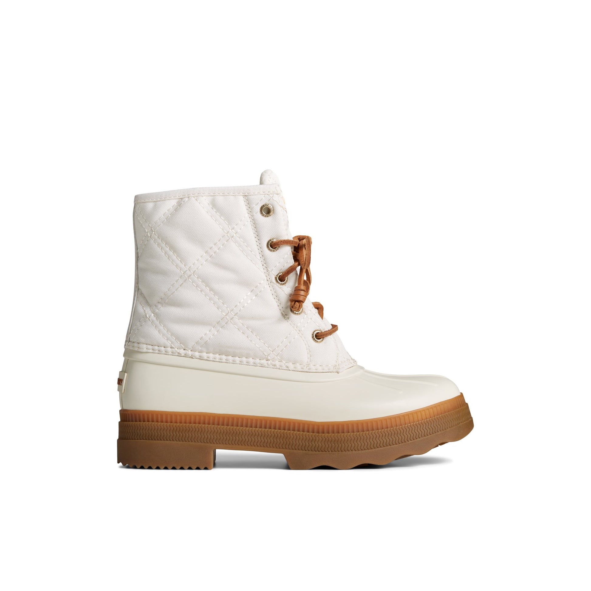 Main View of White Saltwater 2.0 Textile Duck Boot Duck Boots for Womens