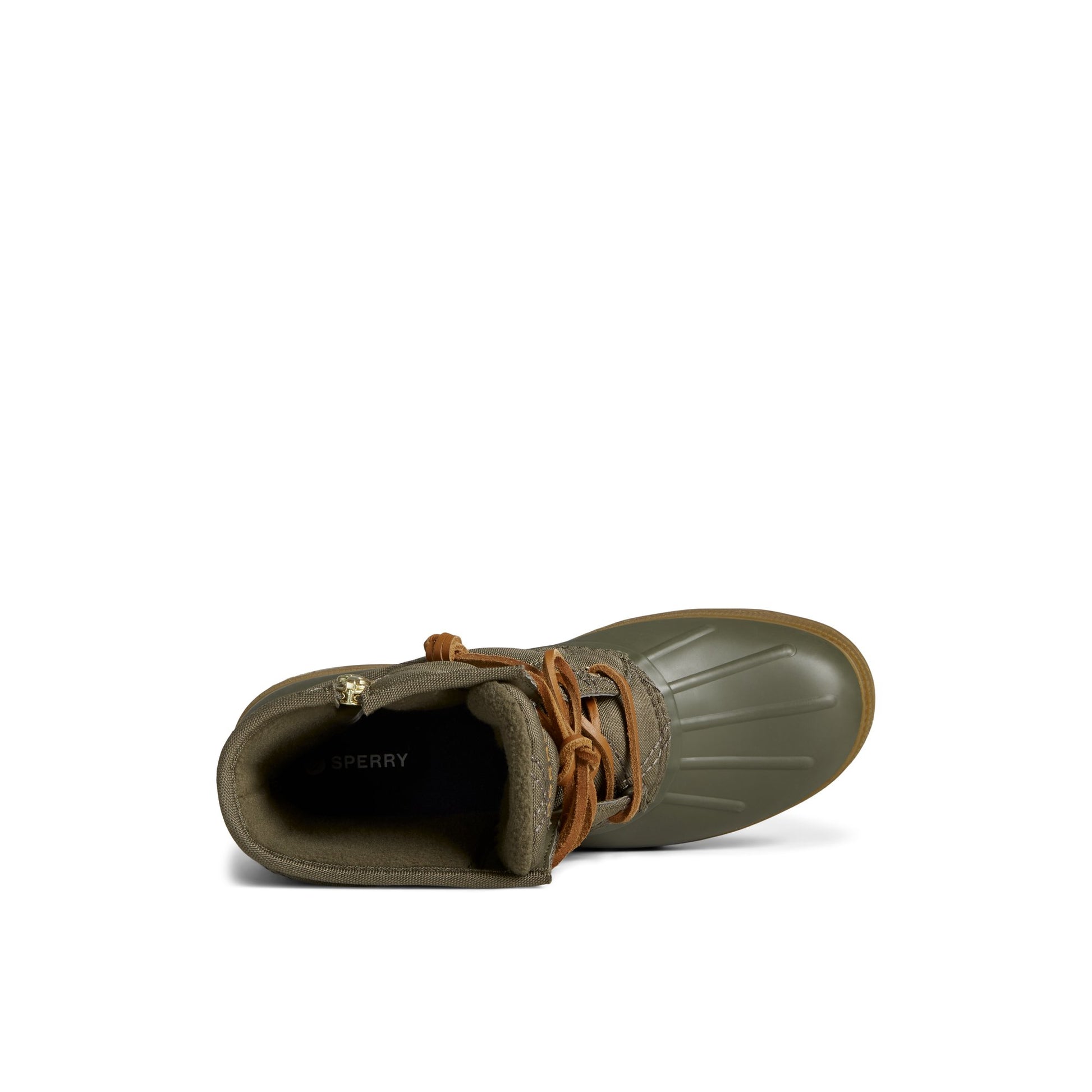 Top-down view of the Medium Green Saltwater™ 2.0 Textile Duck Boot Duck Boots