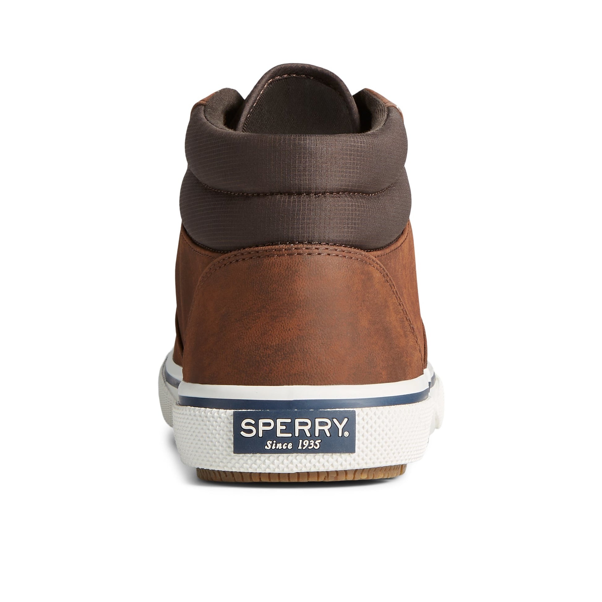 Close-up of the Brown Halyard Storm Chukka High Top Sneakers