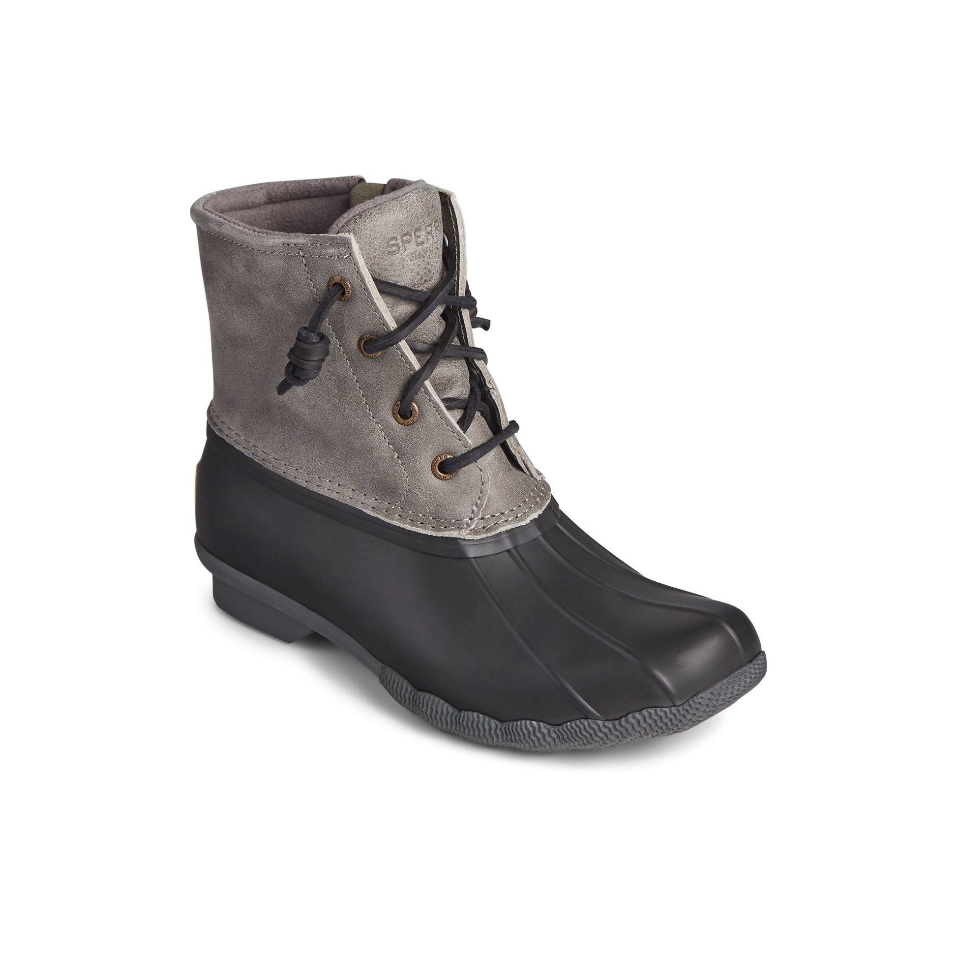 Three-quarter angle of Black Saltwater™ Duck Boot Duck Boots's front side