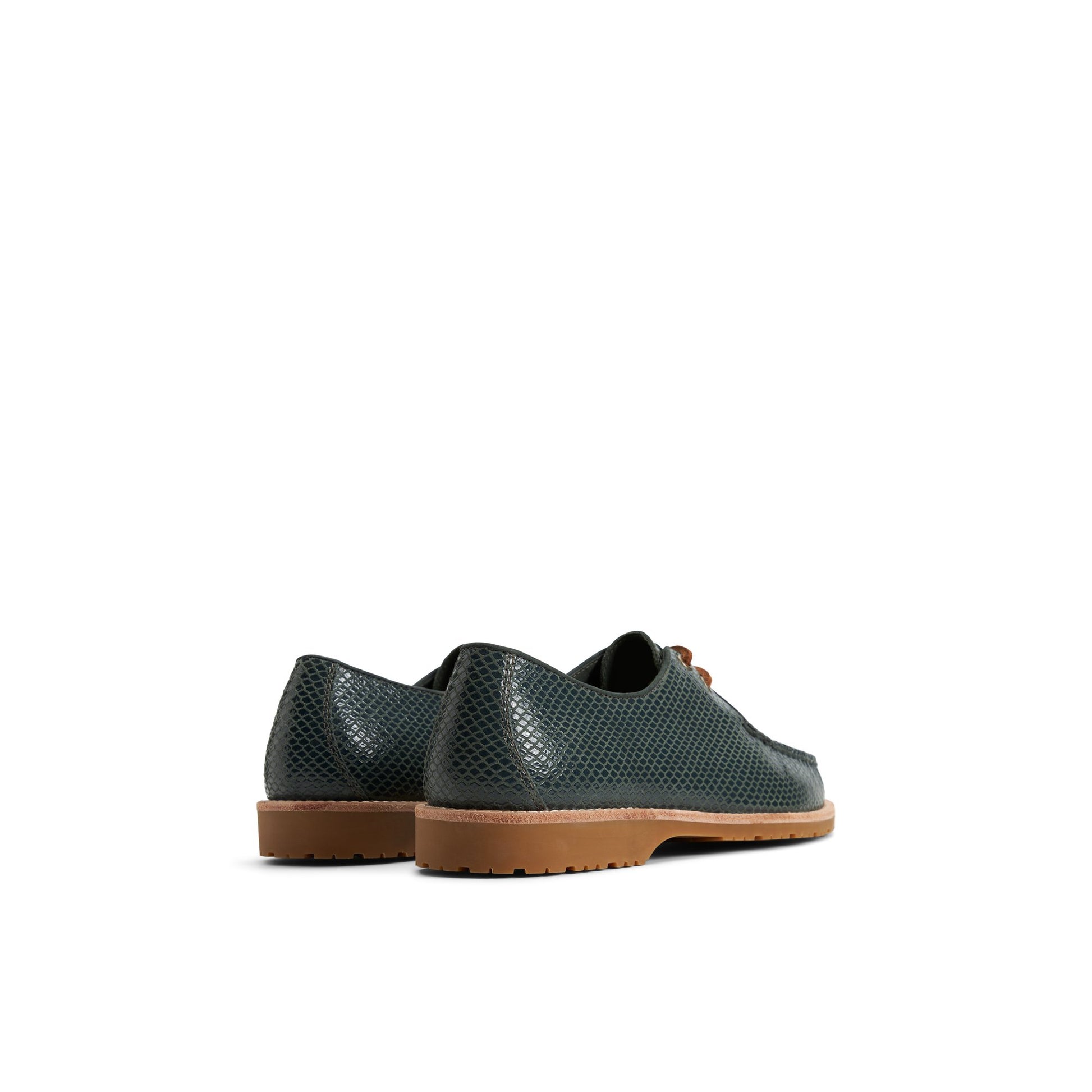 Three-quarter angle of Green Sperry x Palmes Captain’s Oxford Captain's Oxford Dress Shoes's front side