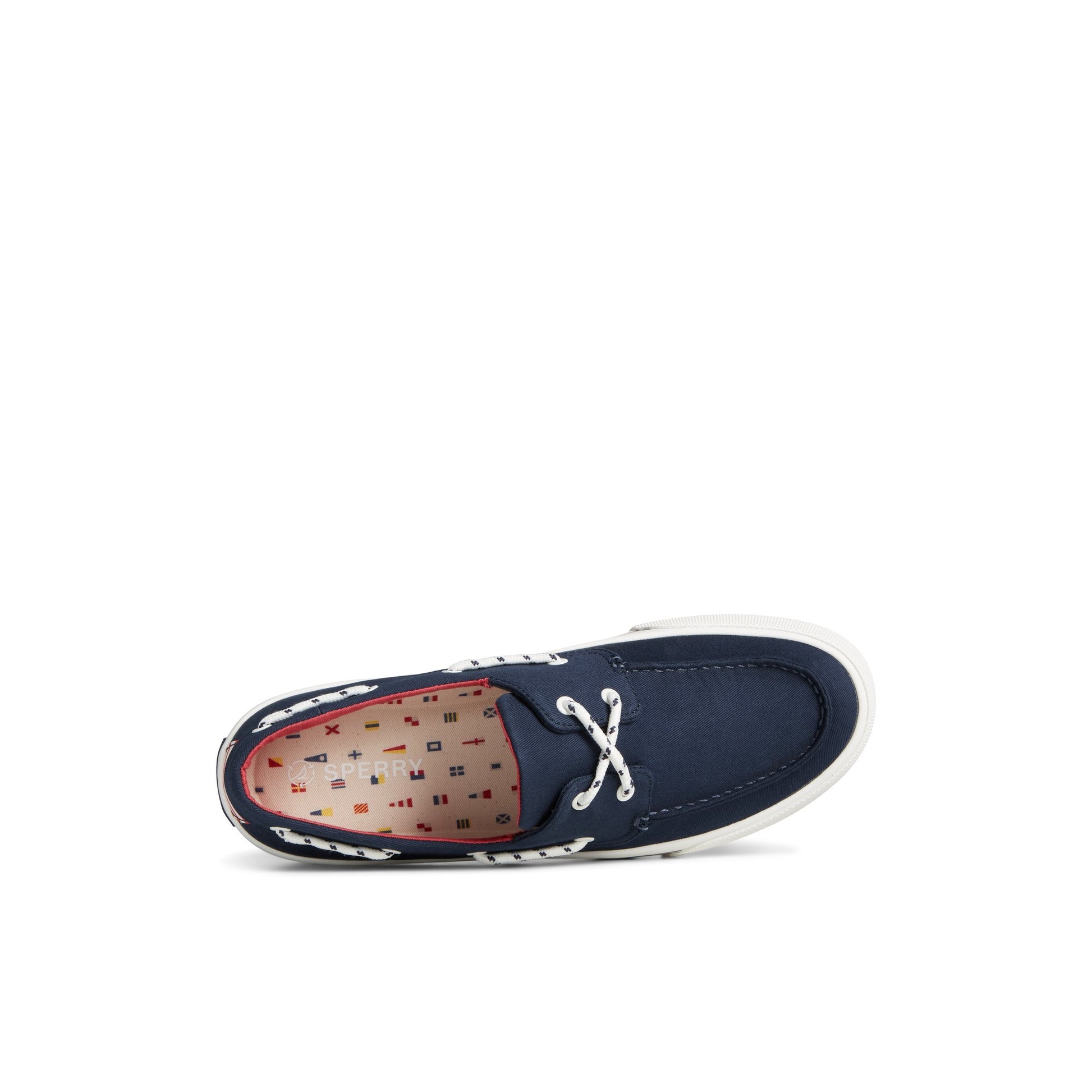 Top-down view of the Navy Bahama II Nautical Sneaker Boat Shoe