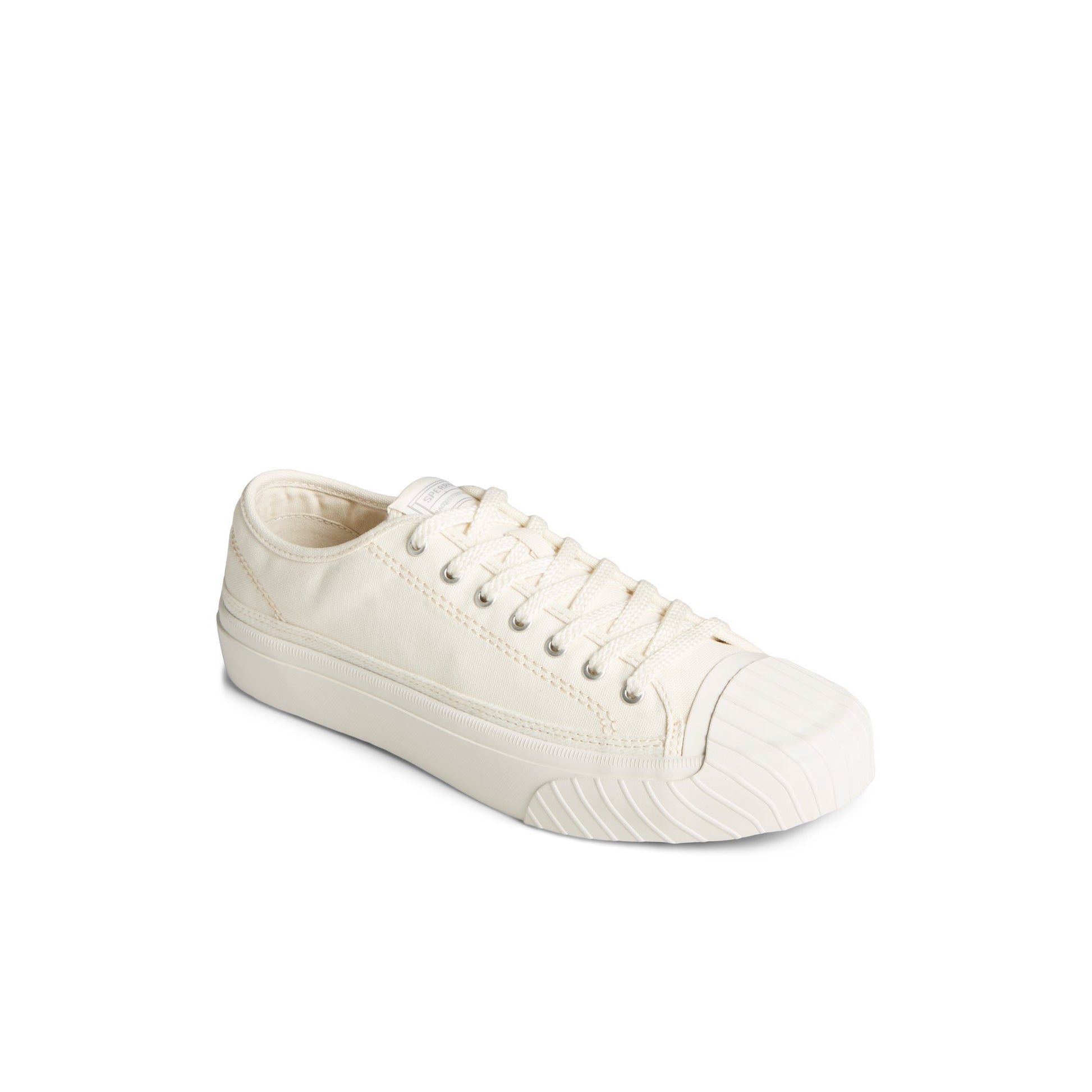 Three-quarter angle of White Racquet Oxford Sneaker Tennis Sneakers's front side