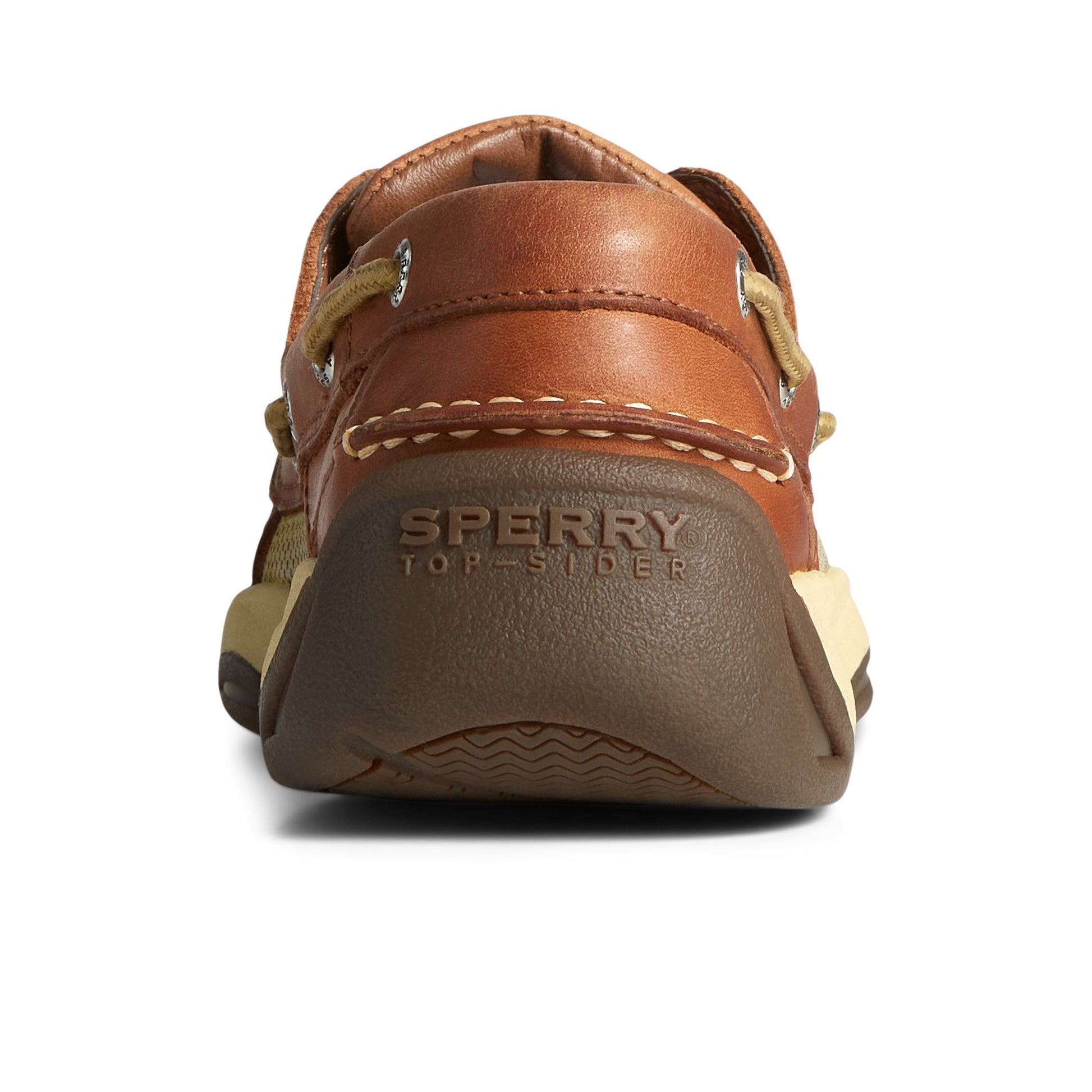 Close-up of the Cognac Intrepid 2-Eye Boat Shoe Boat Shoe Sneaker