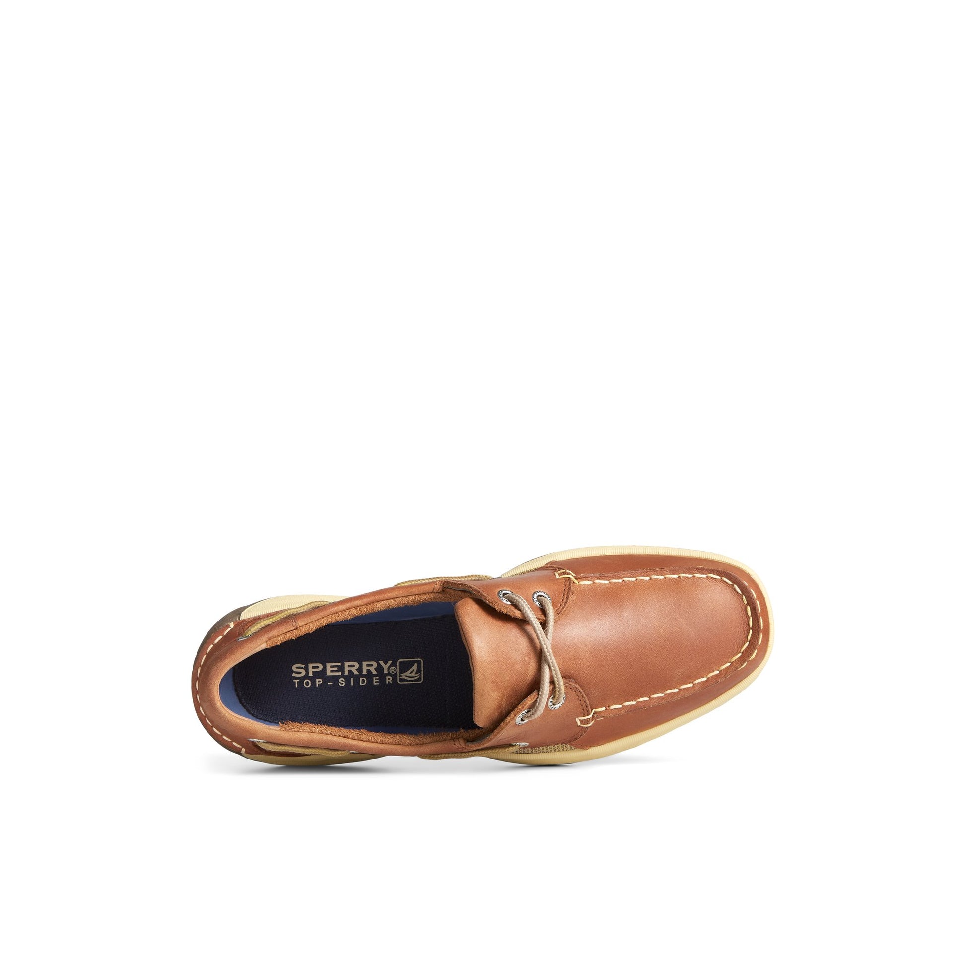 Top-down view of the Cognac Intrepid 2-Eye Boat Shoe Boat Shoe Sneaker