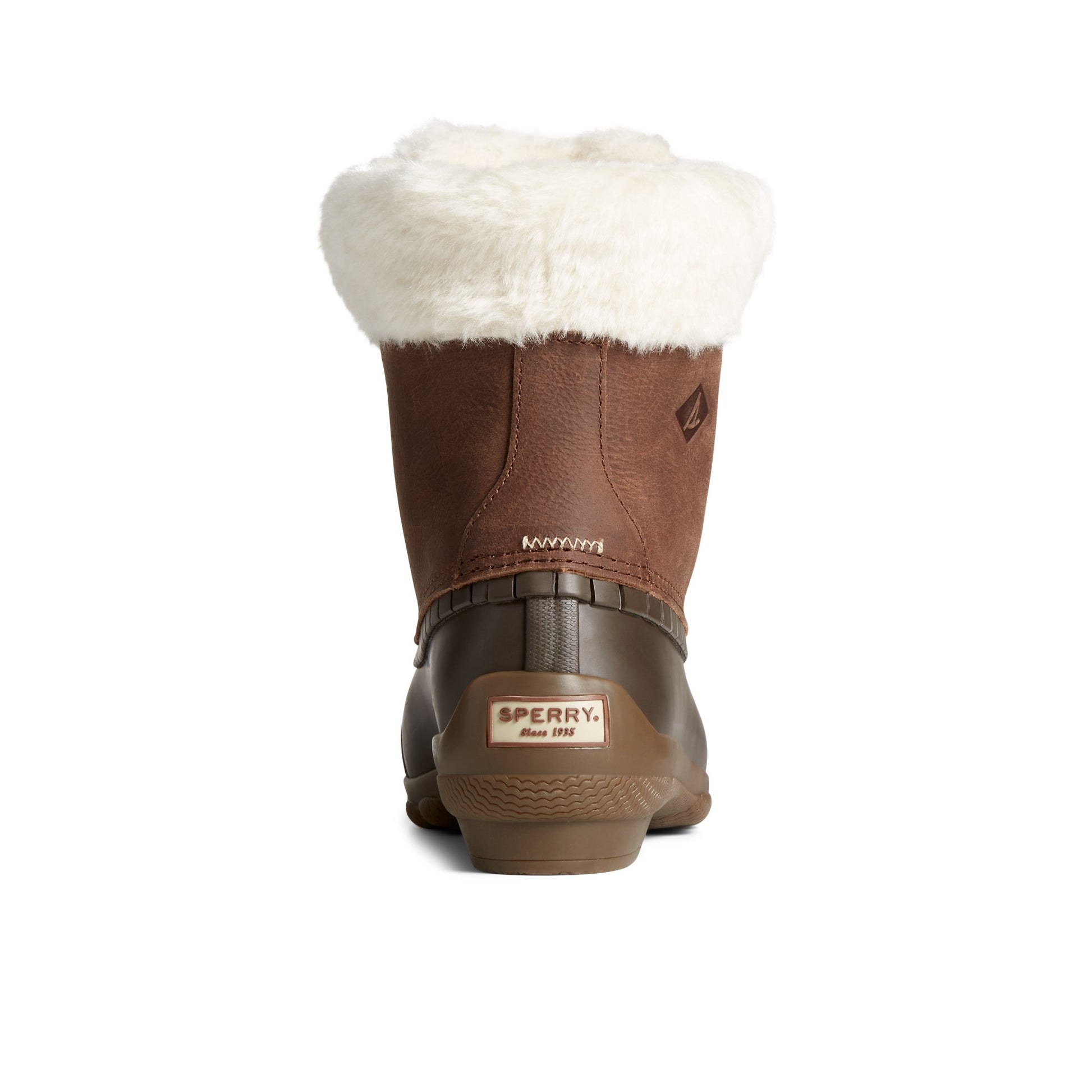 Close-up of the Brown Syren Alpine Leather Boot Duck Boots